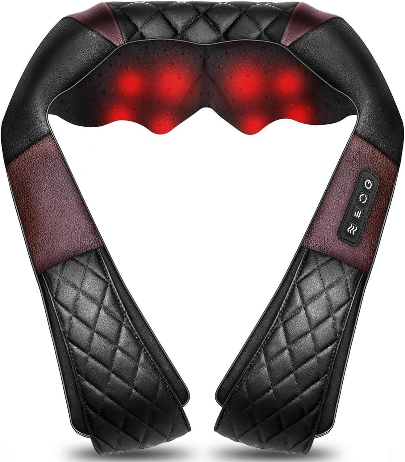 Neck Massager Back Massager with Heat - Shiatsu Neck Massager Present, Gifts for Women/Men/Mom/Dad -Deeper Tissue Kneading Massage Pillow for Neck, Back, Shoulder, Leg, Foot, Body Relieve Muscle Pain
