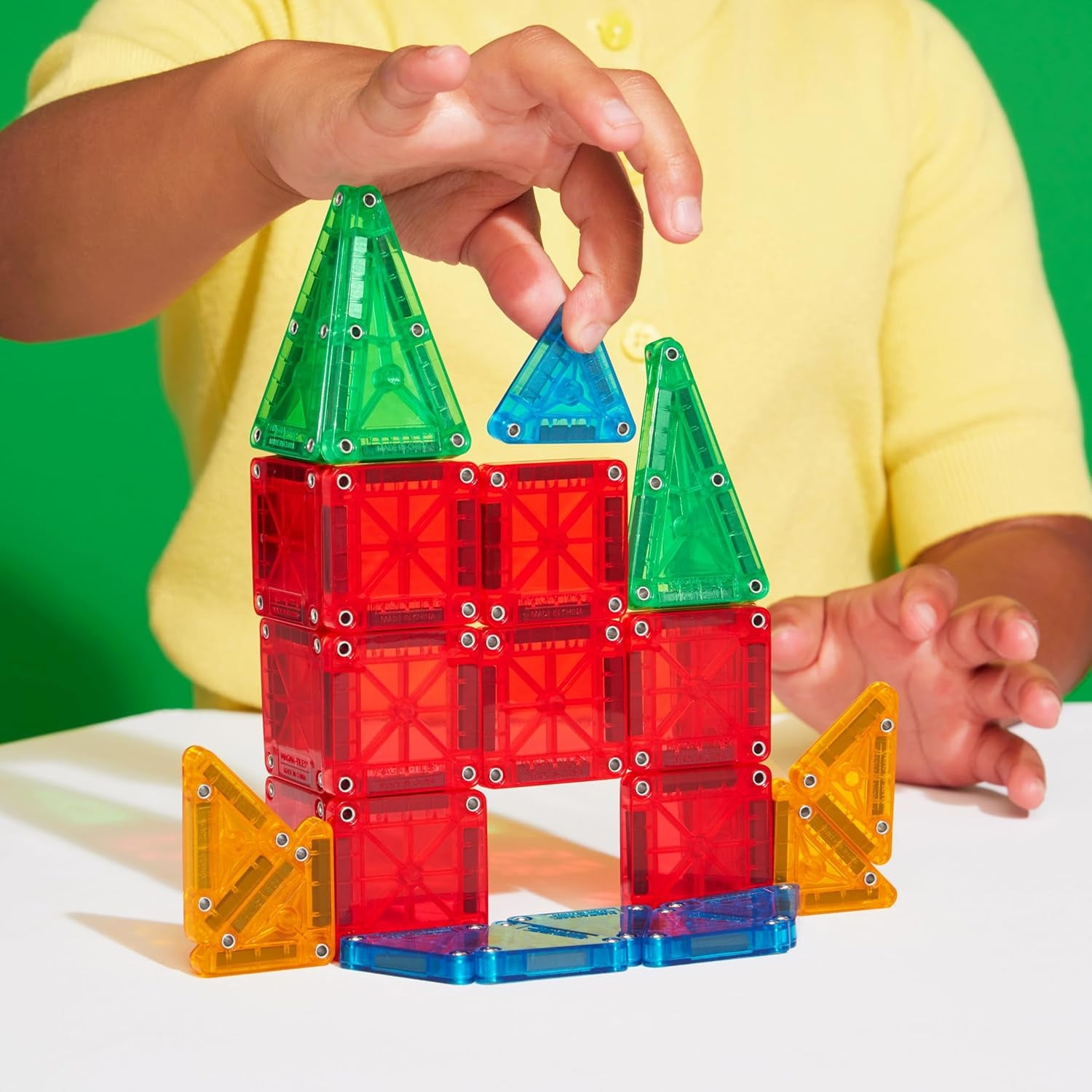 Micromags 26-Piece Travel Magnetic Construction Set – Bold Colors, the Original Magnetic Building Brand