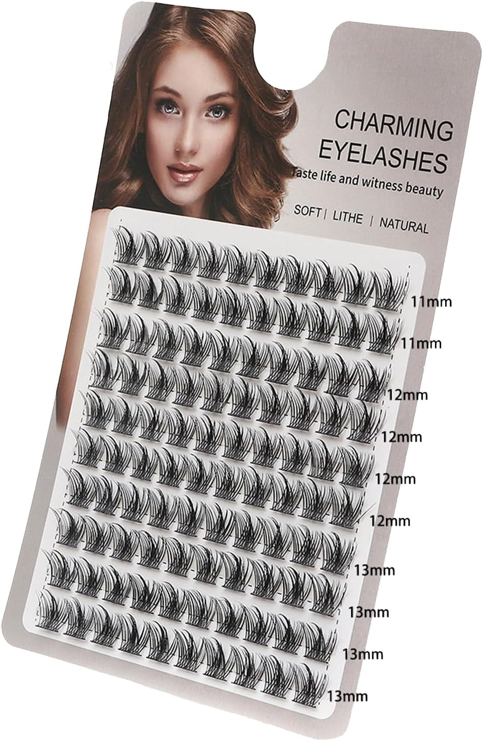 Individual Lashes - 120Pcs D Curl 11-13Mm Mixed Trays Extensions Individual Cluster Lashes - Russian Lashes Individual Cluster Eyelash Extension DIY at Home (Ex-16Mix)