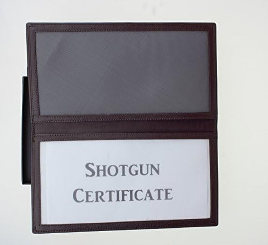 Premium Luxury Leather Shotgun / Firearm Certificate Wallet SGC/FAC Licence Holder - Available as Either a Single or Double License Holder