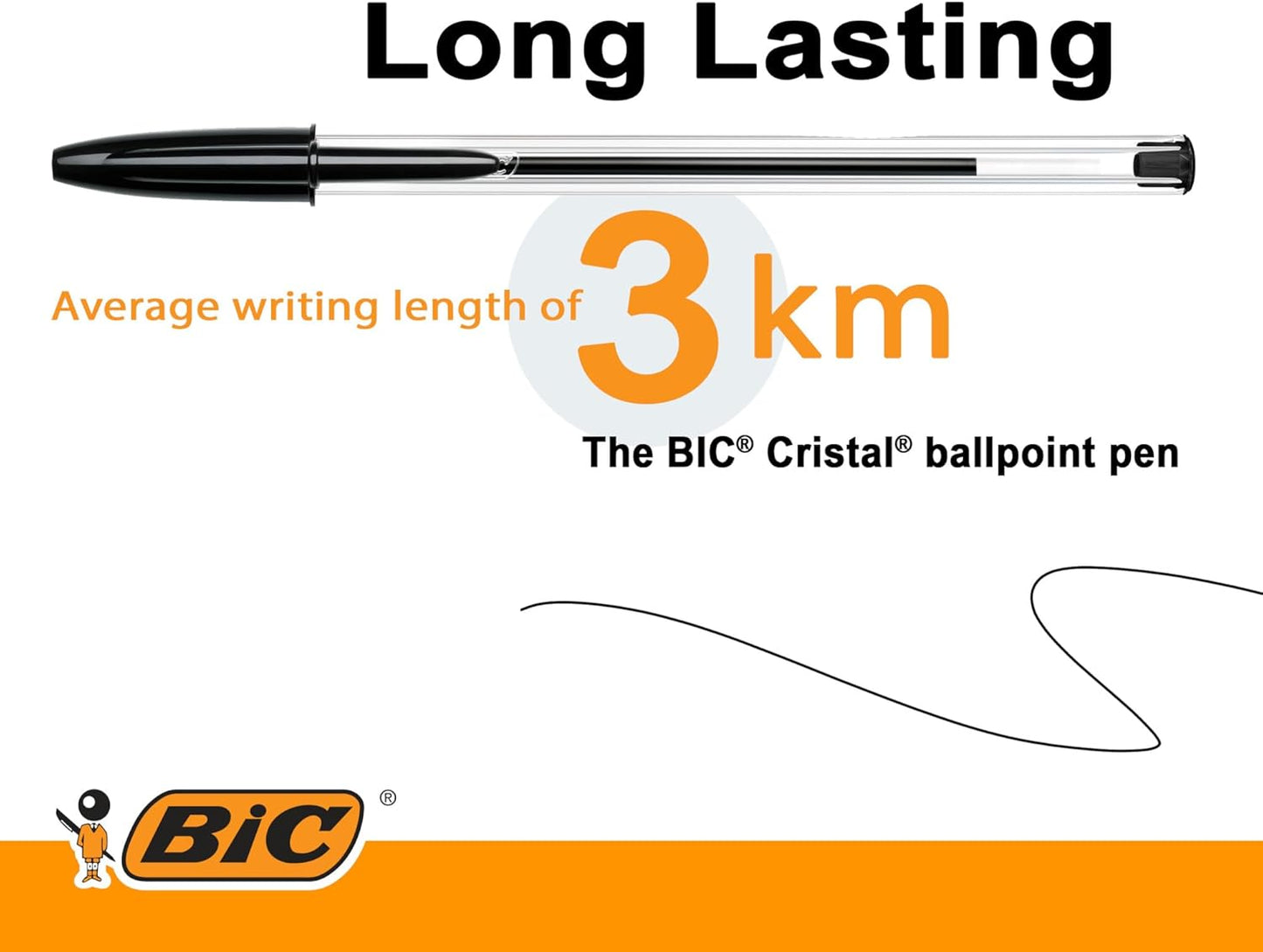 Cristal Original Ballpoint Pens Medium Tip (1 Mm) – Black, Box of 10