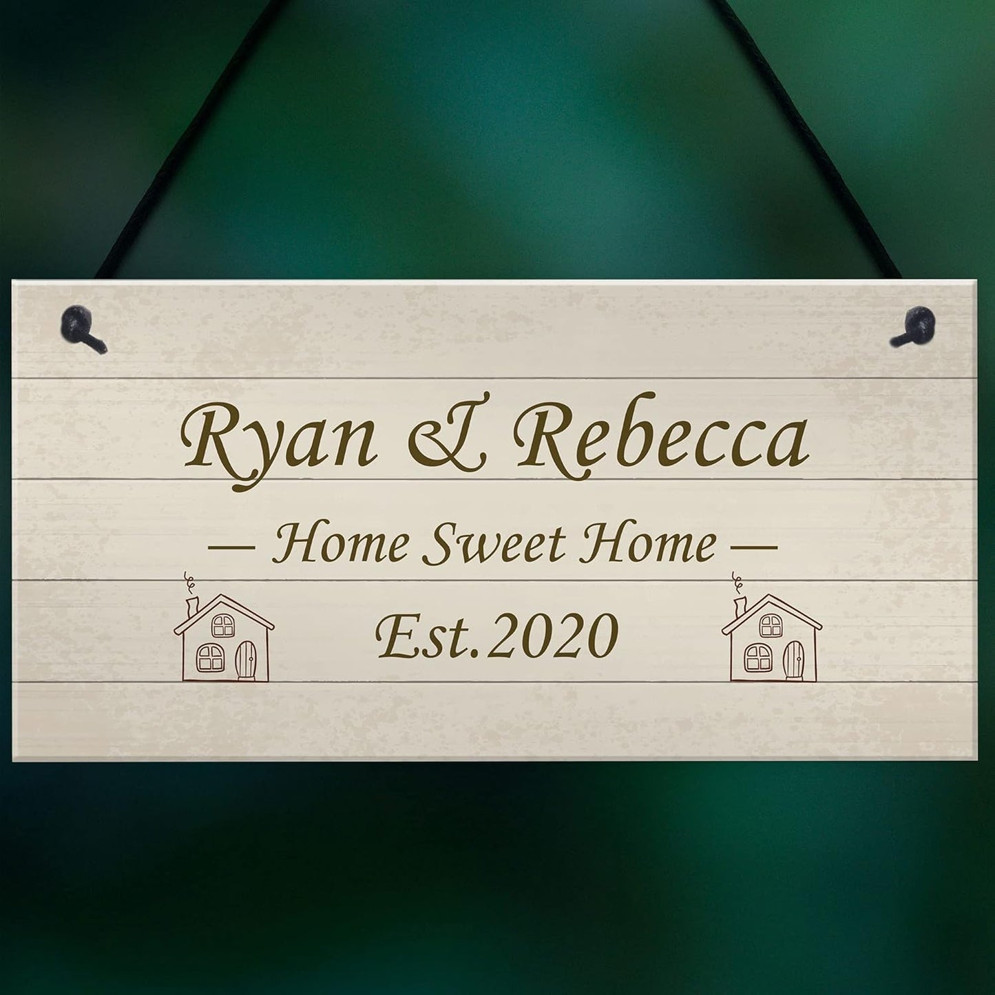 Home Sweet Home Sign PERSONALISED Welcome New Home Gift for Friend