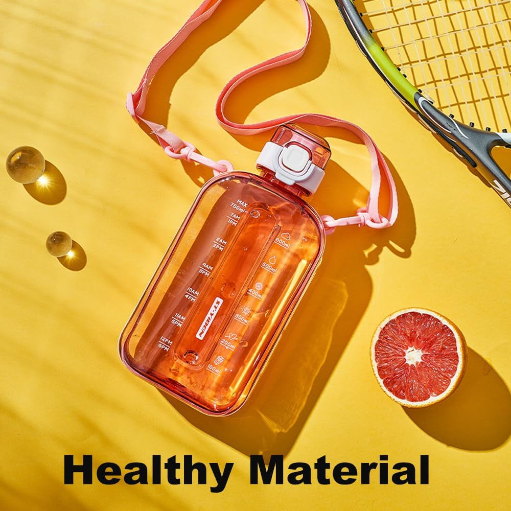 Sports Water Bottle 750Ml, Leakproof Drinks Bottle, Gym Water Bottle, Waterbottle with Healthy Material for Travel Picnic Camping Hiking (Blue)