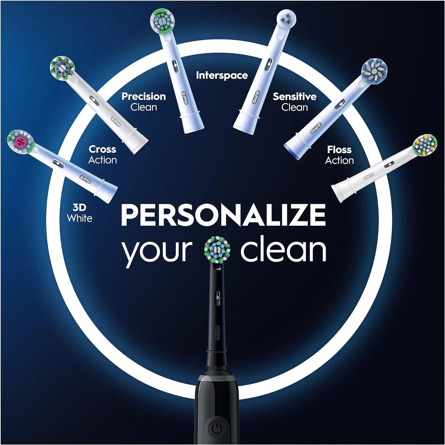 Pro 3 Electric Toothbrushes for Adults, Gifts for Women / Men, 1 Cross Action Toothbrush Head & Travel Case, 3 Modes with Teeth Whitening, 2 Pin UK Plug, 3500, Black, Oral B