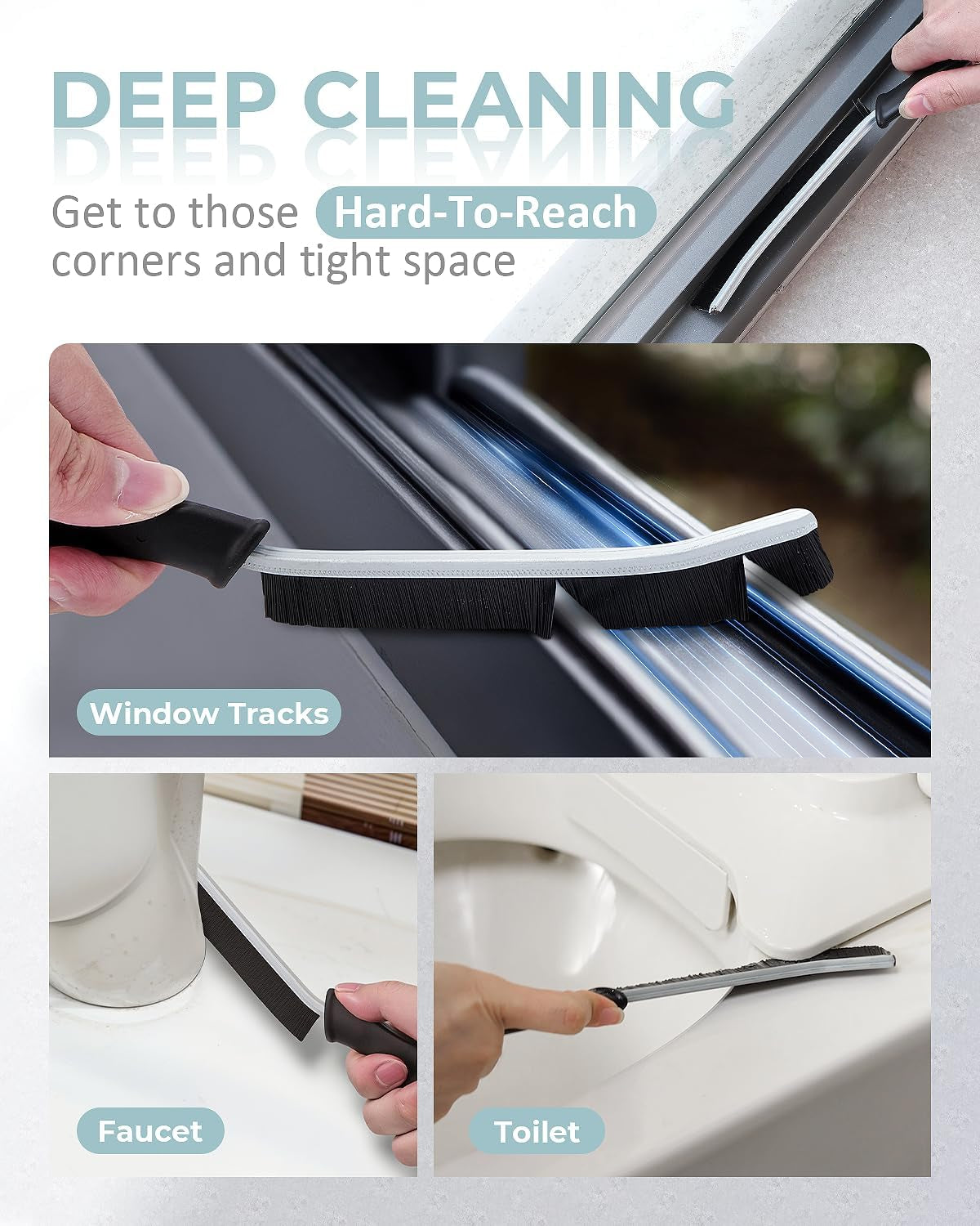 Cleaning Brush - Hard Bristle Crevice Cleaning Brush UK, Multifunctional Gap Cleaning Scrub Brush, Grout Brush, Cleaning Products for Household Use, Home, Kitchen, Bathroom, Window, Vehicle