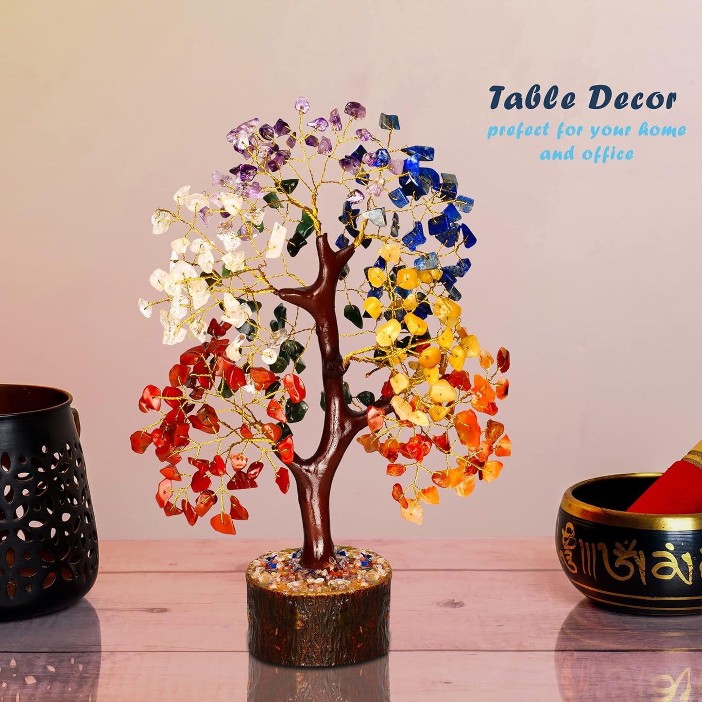 Chakra Tree - Healing Crystals - Crystal Tree of Life Decor - Feng Shui - Crystals and Gemstones - Spiritual Decor - Good Luck Charm - Seven Chakra Tree - Chakra Stone