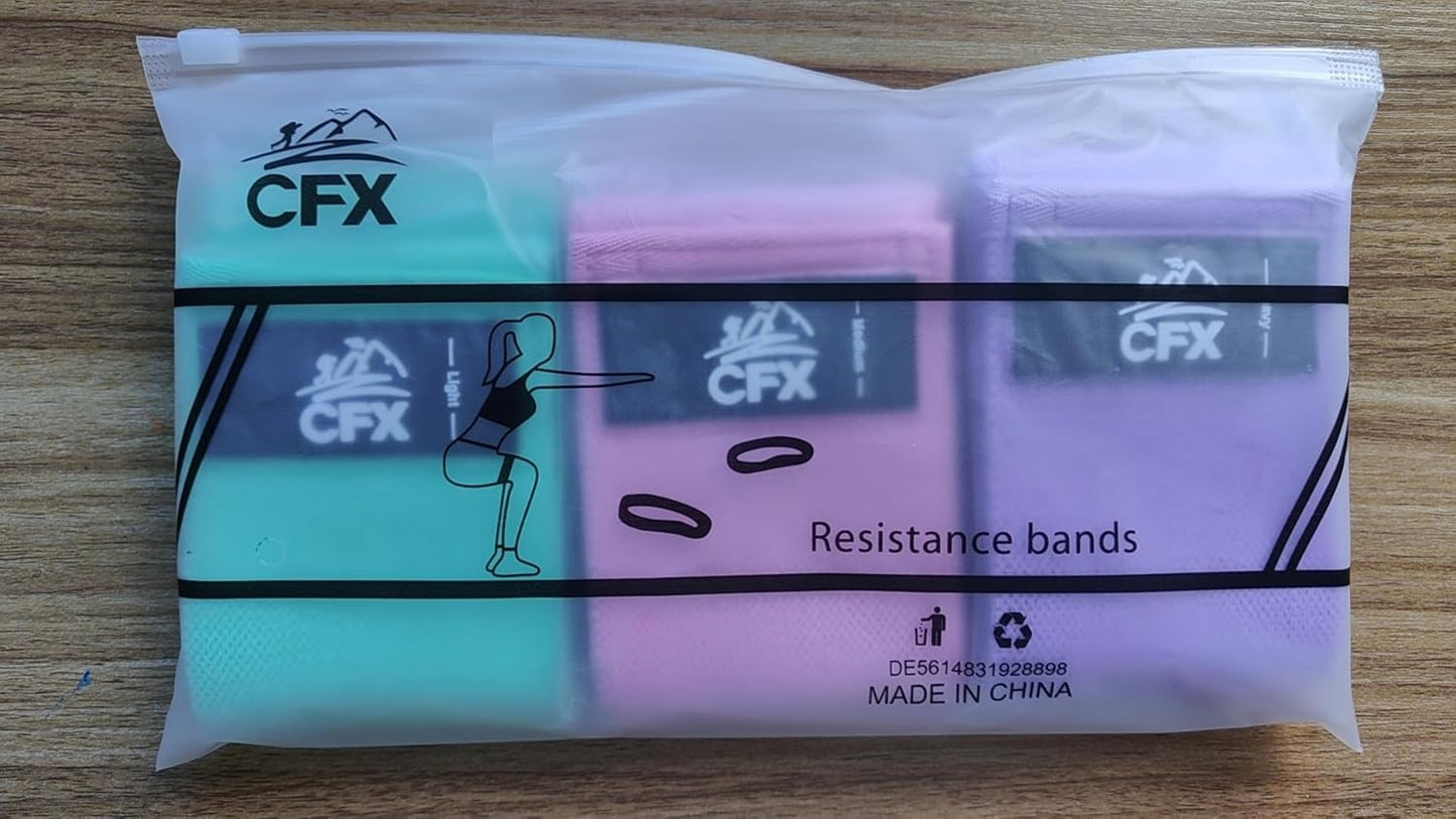 Resistance Bands Set, Exercise Bands with Non-Slip Design for HIPS & Glutes, 3 Levels Workout Bands for Women and Men, Booty Bands for Home Fitness, Yoga, Pilates