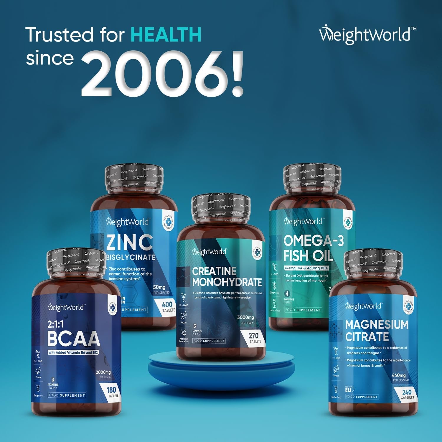 Creatine Monohydrate Tablets 3000Mg - 270 Creatine Tablets - Gym Supplement for Men & Women - Creatine Monohydrate Powder Alternative - Vegan & Keto Unflavoured Energy Supplement for Workout