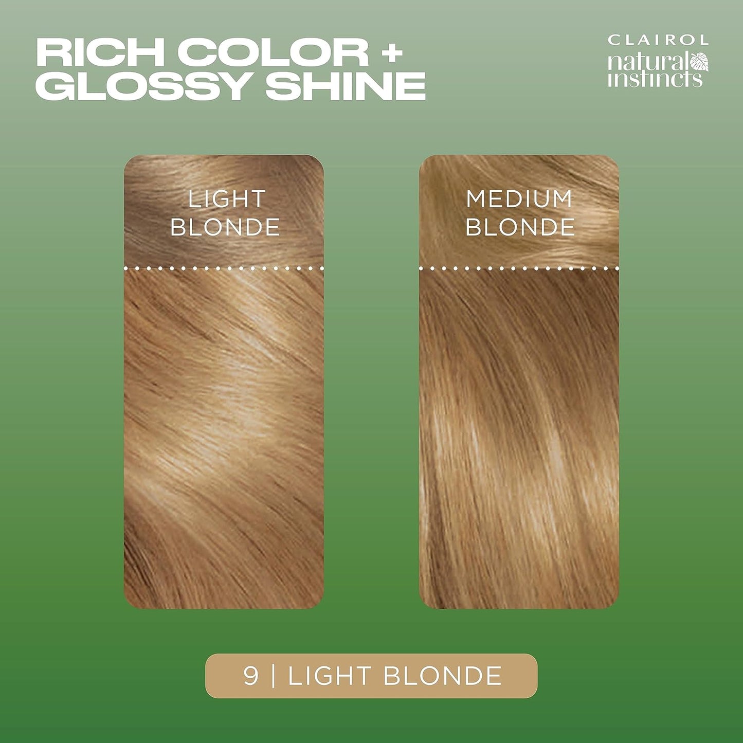 Natural Instincts Semi-Permanent No Ammonia Hair Dye, 9 Light Blonde