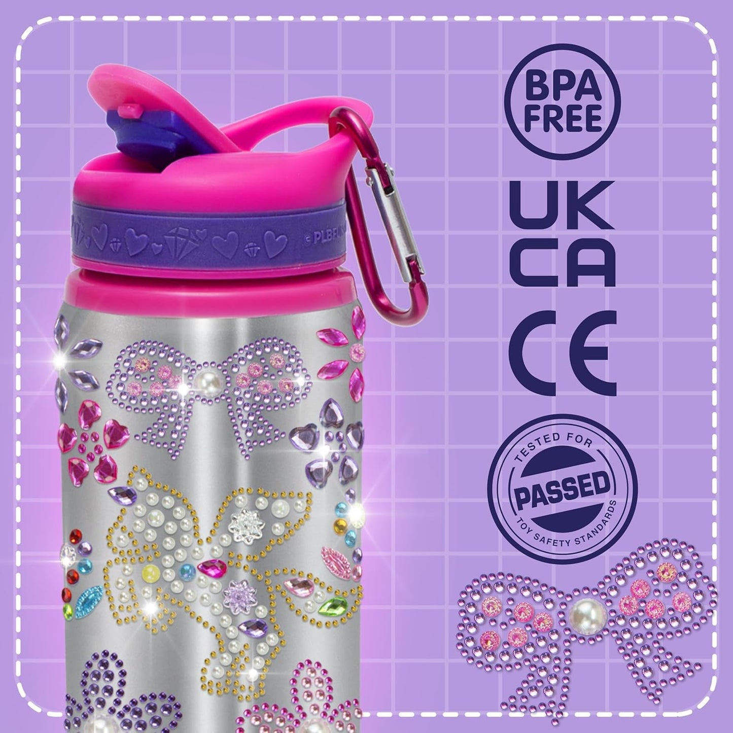 Decorate Your Own Water Bottle Craft Kits for Kids – 6 Year Old Girl Gifts, Valentines Gifts for Kids, Birthday Gifts for Girls, Arts and Crafts for Kids Ages 6-12