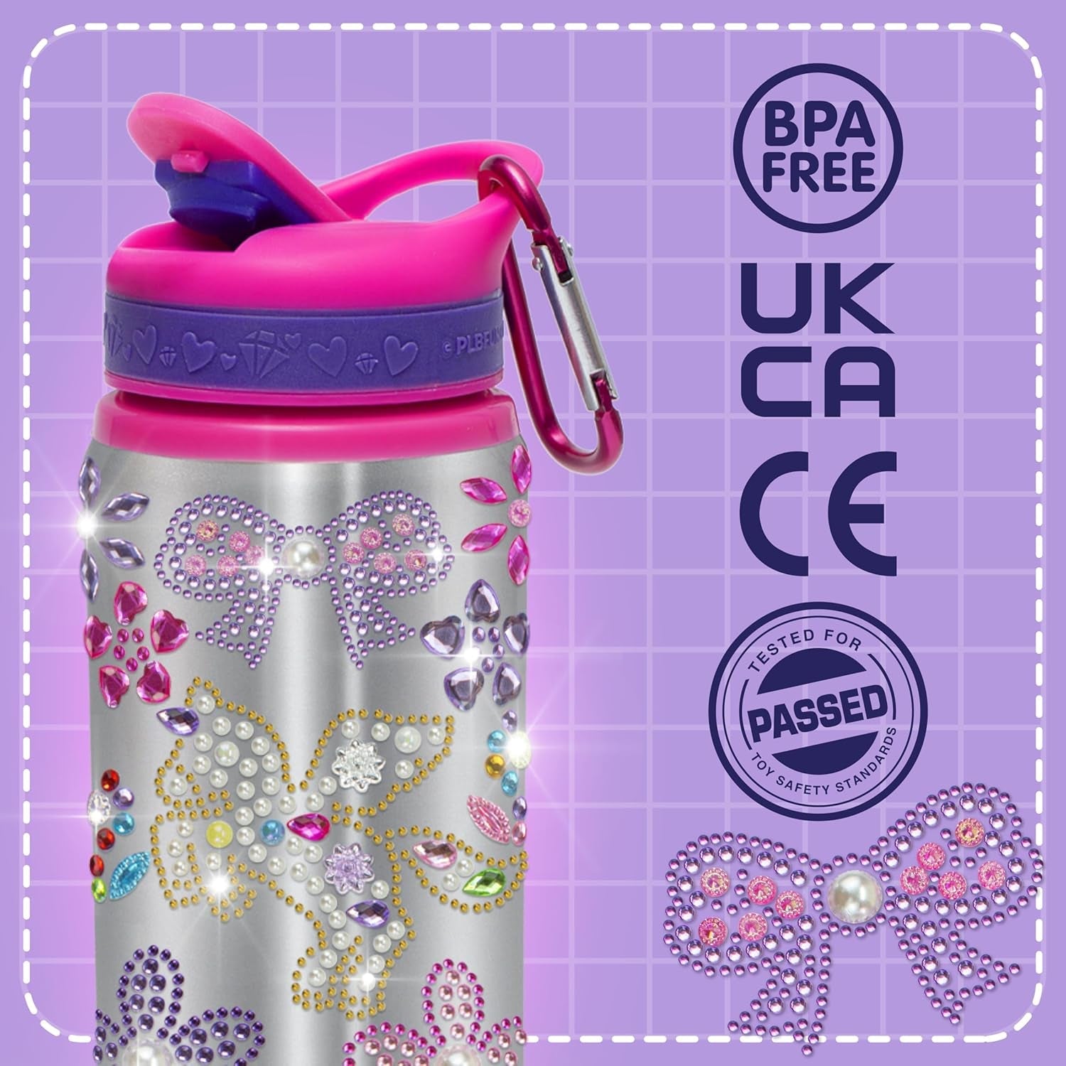 Decorate Your Own Water Bottle Craft Kits for Kids – 6 Year Old Girl Gifts, Valentines Gifts for Kids, Birthday Gifts for Girls, Arts and Crafts for Kids Ages 6-12