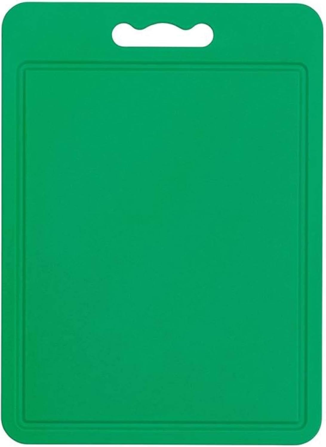 Large Green Poly Chopping Board, Multipurpose Anti-Slip Surface, Easy Clean and Dishwasher Safe with Handle, 40 X 30Cm, Other Colour Options Available