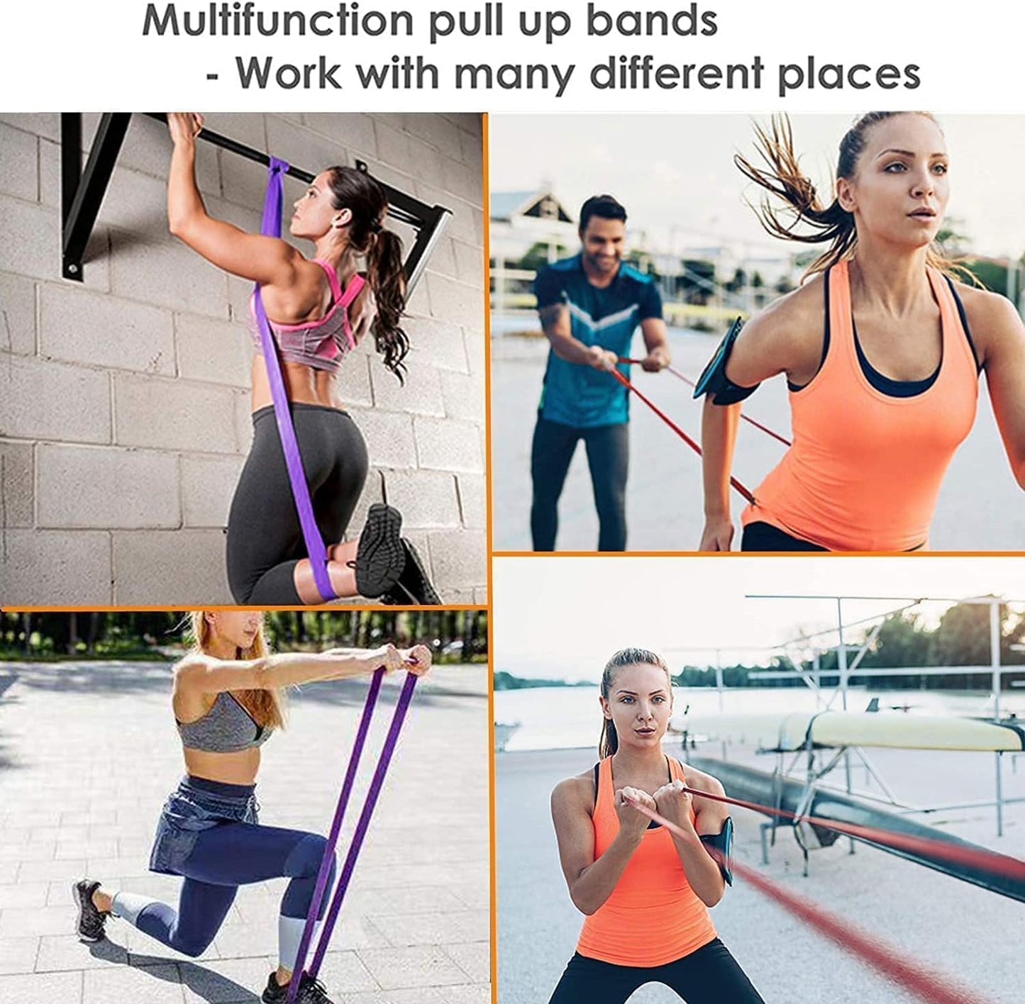Resistance Band Pull up Assist Band - Resistance Workout Exercise Band, Stretch Training Red Fitness Band for Unisex, Ideal for Home, Pilates, Yoga, Powerlifting, Crossfit, Muscle Toning