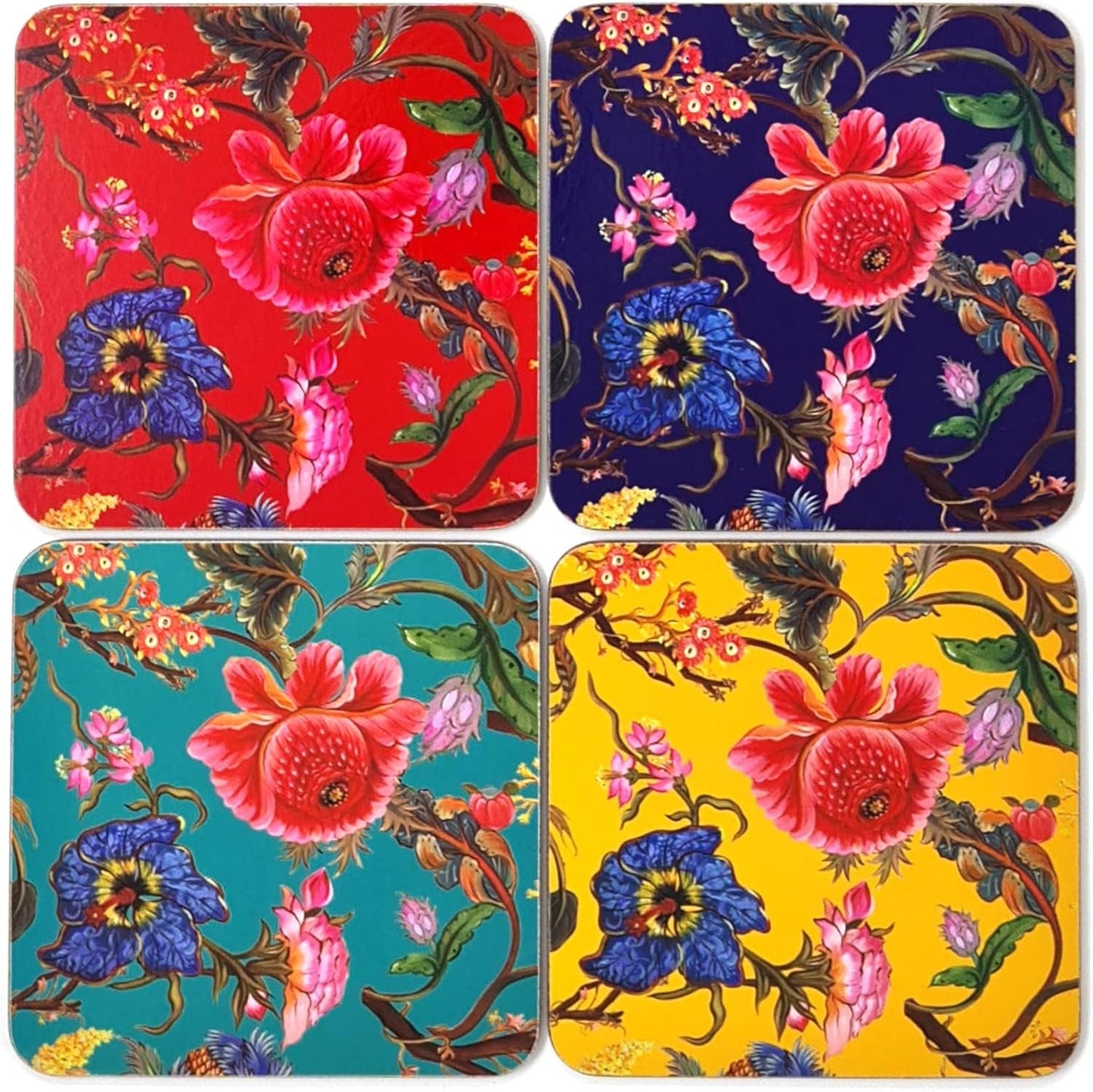 William Morris Set of 4 Anthina Boxed Melamine Coasters