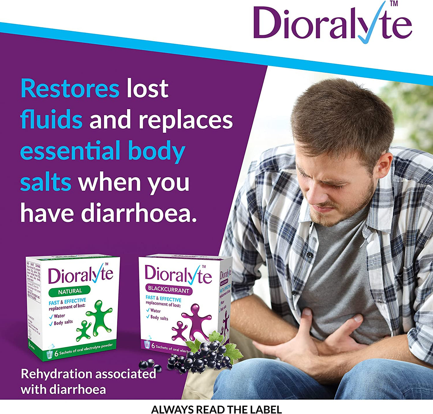 - Fast and Effective Supplement Treatment for Reducing Dehydration and Replacing Electrolytes (Mineral Salts) of Lost Body Water and Salts- Blackcurrant Flavour - 6 Sachets