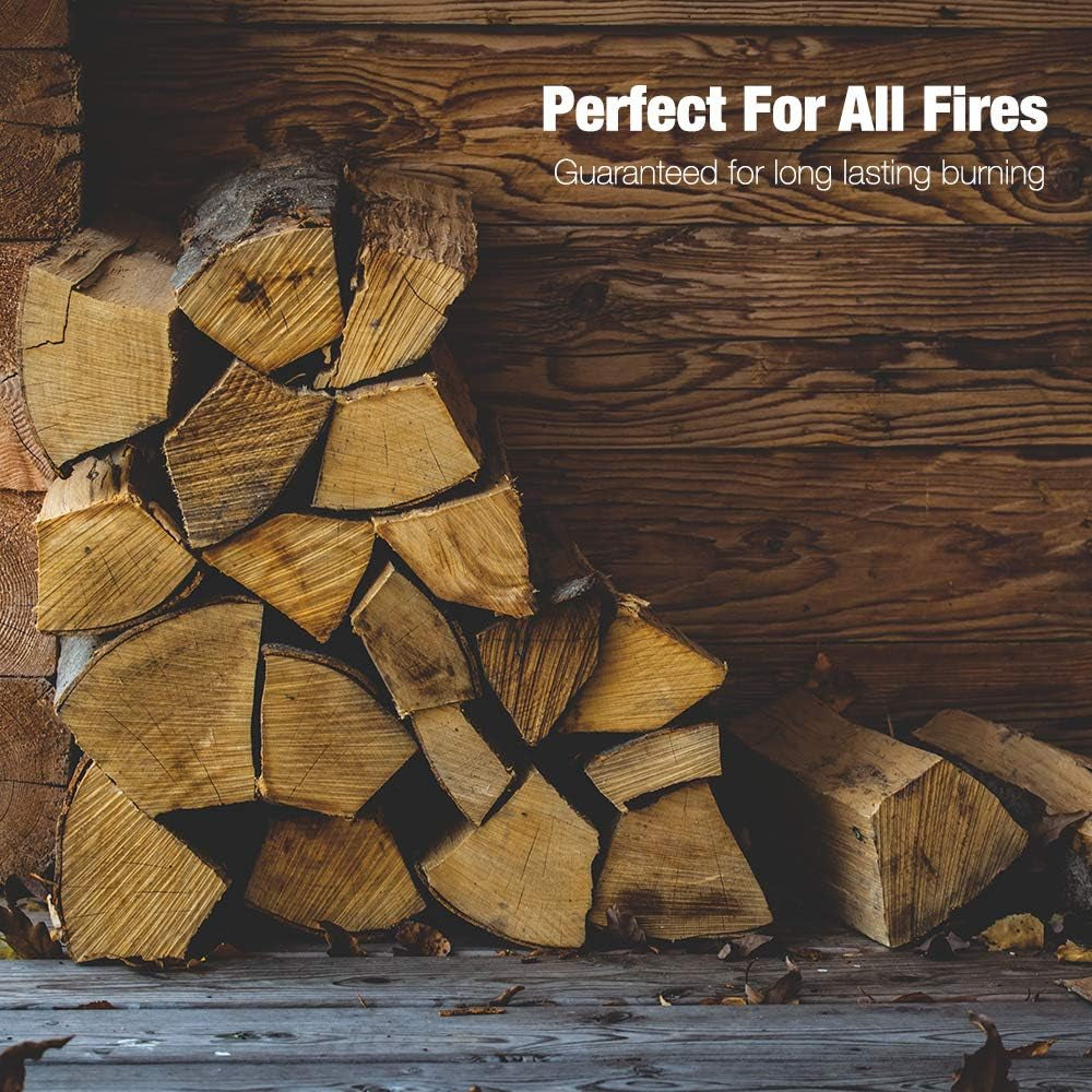 Natural Firelighters - 200 Pack | Eco Friendly Wood Firelighters | Quick Wood Wax Flame Fire Starters | Safe to Use | Ideal for Stoves, Open Fires, Bbq'S & Pizza Ovens