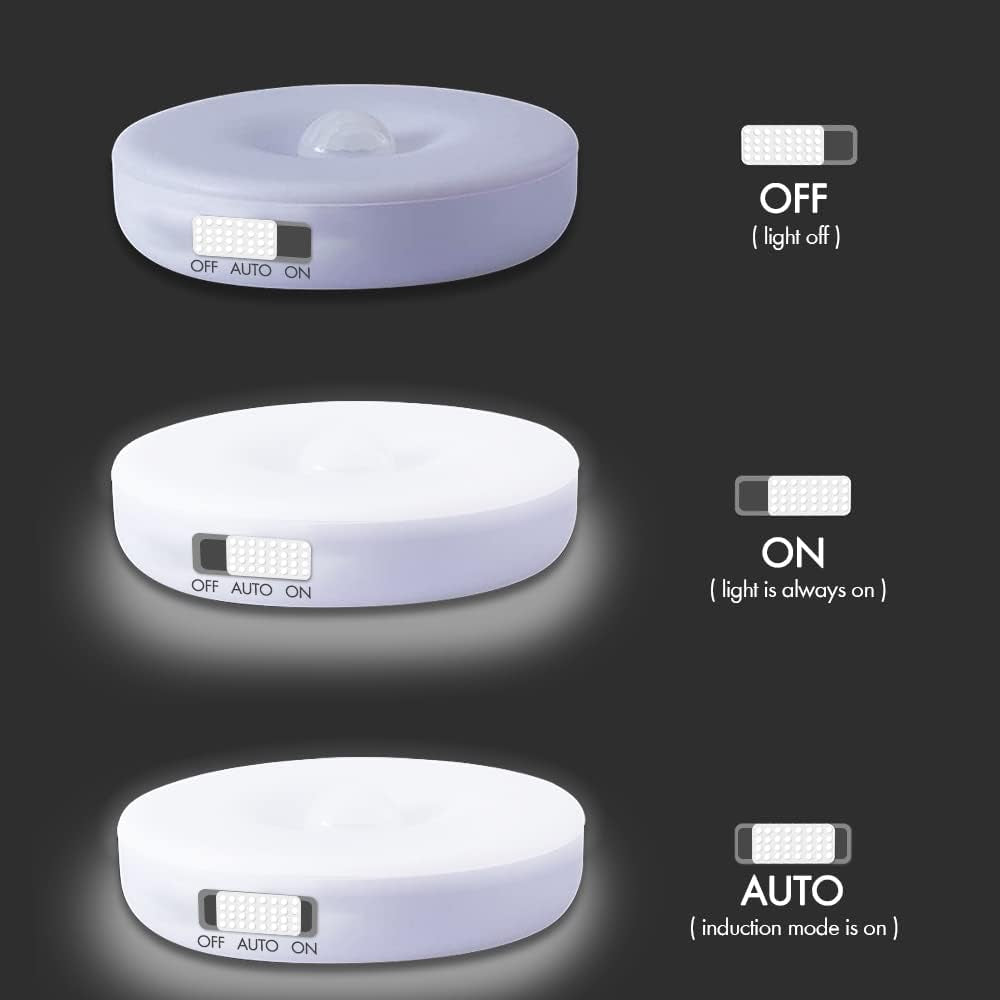 Motion Sensor Lights Indoor Rechargeable Wireless Wall Light LED Stair Night Lights Lamps with Auto/On/Off for Stairs Living Room Bathroom Corridors Closet Kitchen under Cabinets