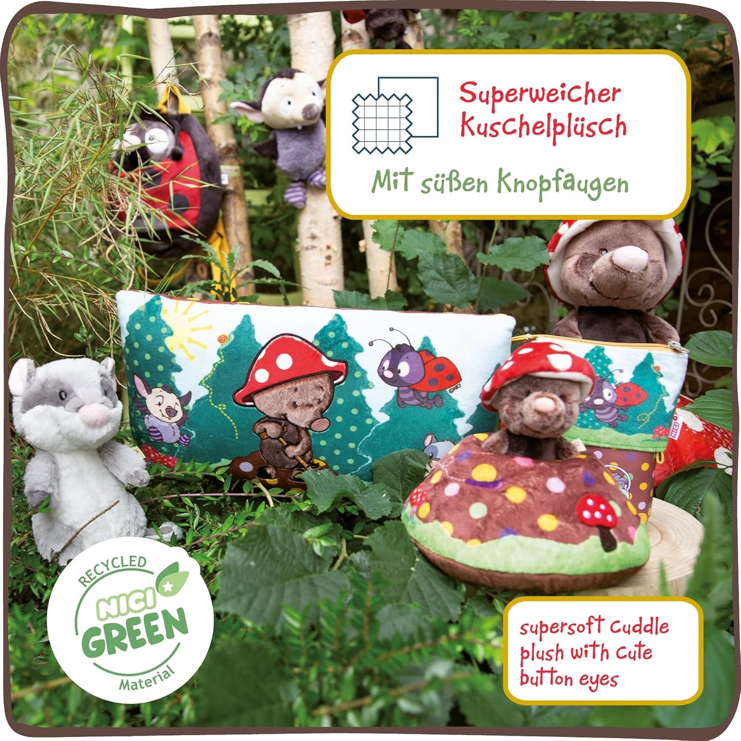 Soft Toy Ladybird Lennybug 18 Cm I Cuddly Toys for Girls & Boys I Cute Stuffed Animal Made of Super Soft & Washable Plush – 48198