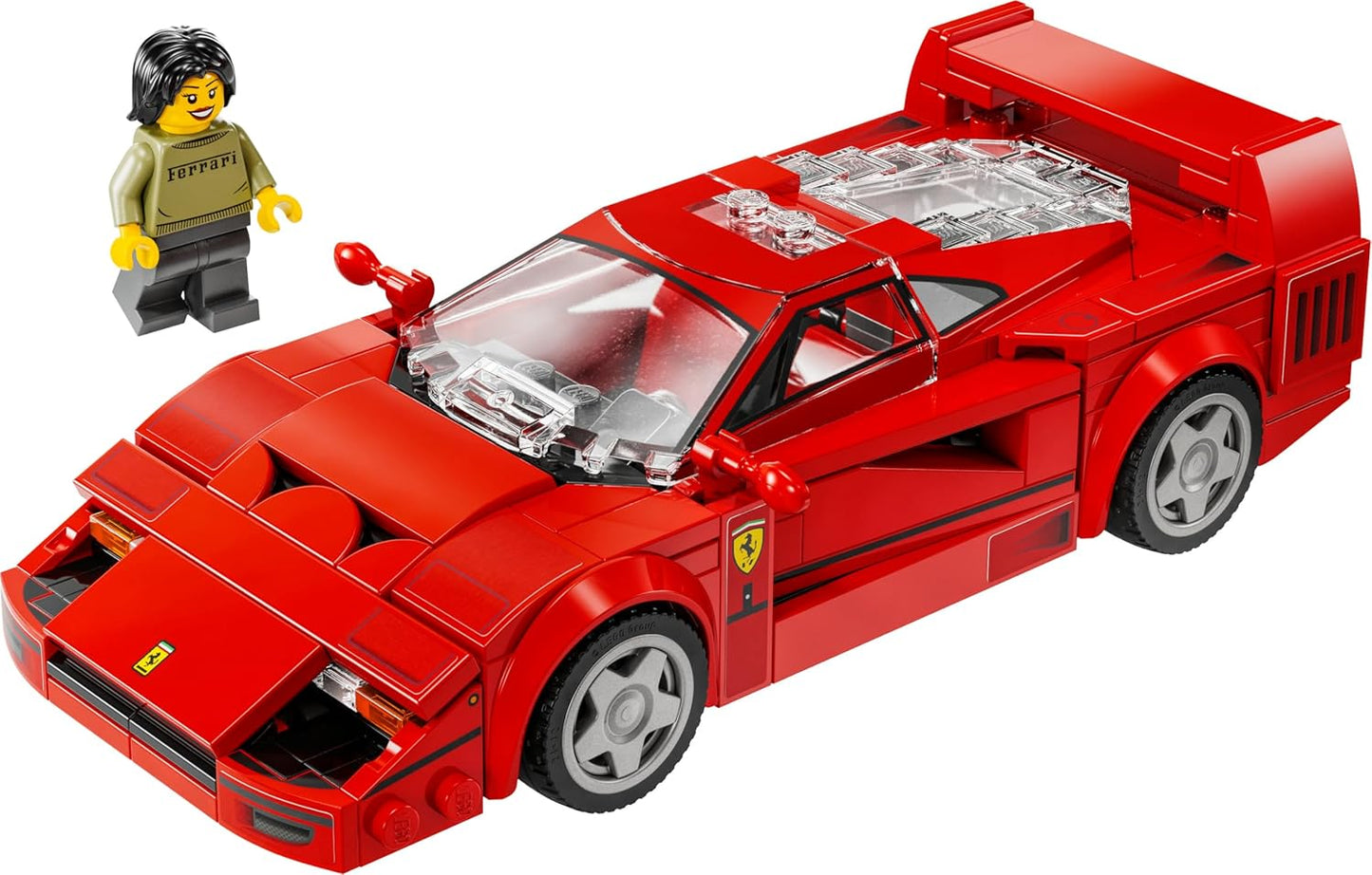 Speed Champions Ferrari F40 Supercar Buildable Vehicle, Toy Model Car for 9 plus Year Old Boys and Girls, with Driver Minifigure, Kids' Bedroom Decoration, Gift Idea 76934