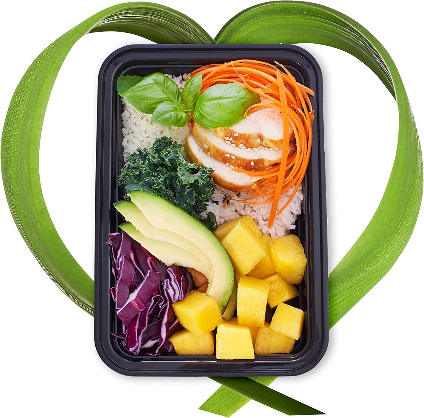 1 Compartment BPA Free Reusable Meal Prep Containers - Plastic Food Storage Trays with Lids - Microwavable, Freezer and Dishwasher Safe - Stackable Bento Lunch Boxes (28 Oz, 10 Pack)