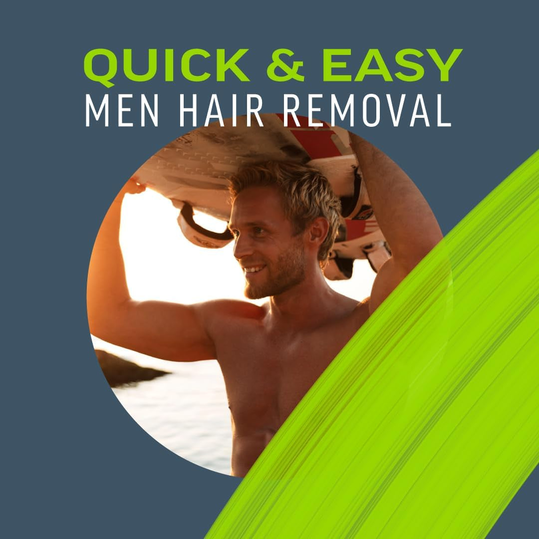 Men Intimate Hair Removal Kit, Mens Hair Removal Cream 100Ml, after Shave Balm 50Ml, 1 Spatula, Hair Removal Cream for Genitals, Pubic Hair Removal, Intimate Hair Removal