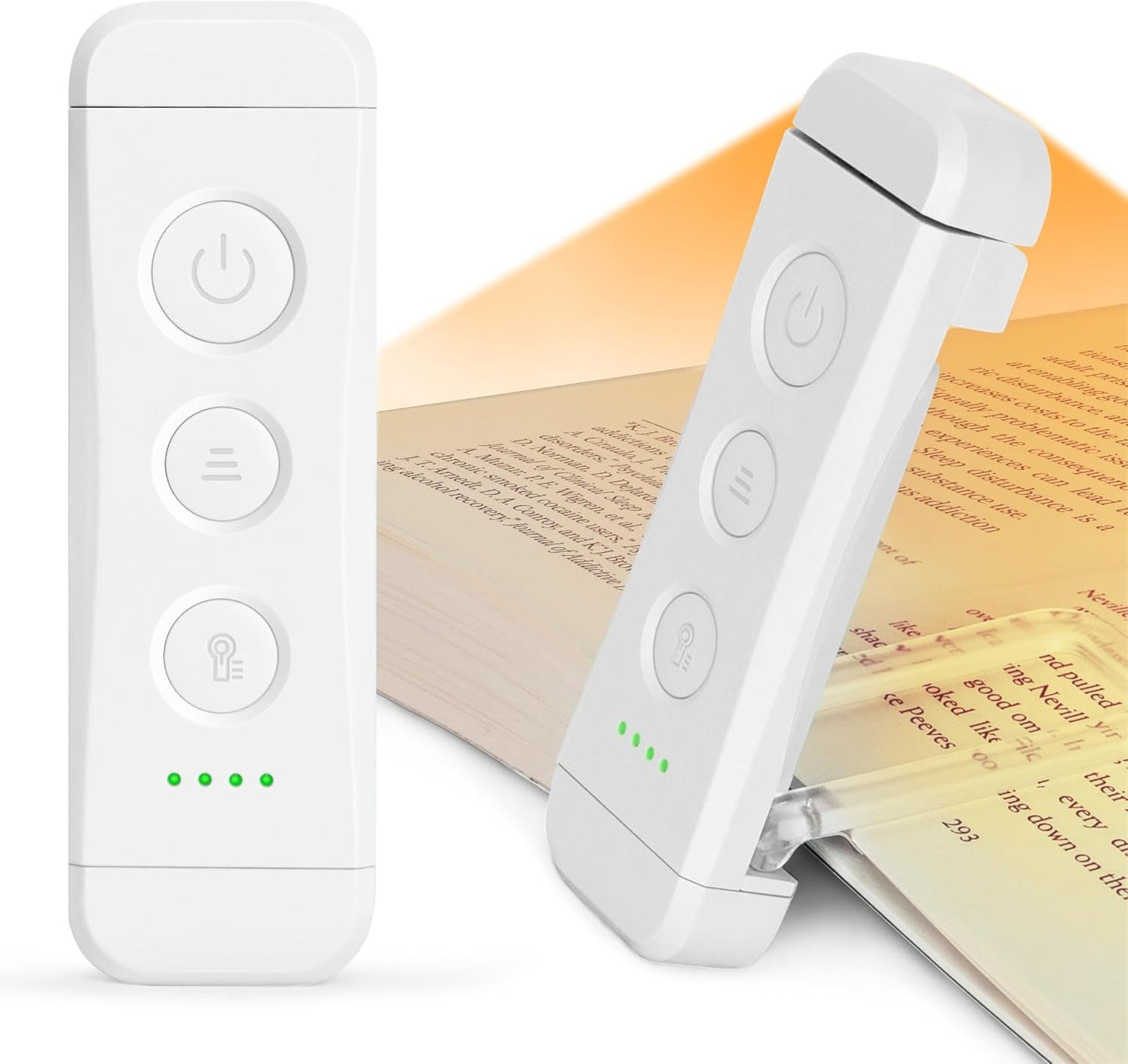 Reading Light Book Light Clip On, Eye Caring Reading Lights for Books in Bed, 3 Colours & 5 Brightness Dimmable, Portable & Flexible, Long Lasting up to 80 Hrs, Perfect for Book Lover