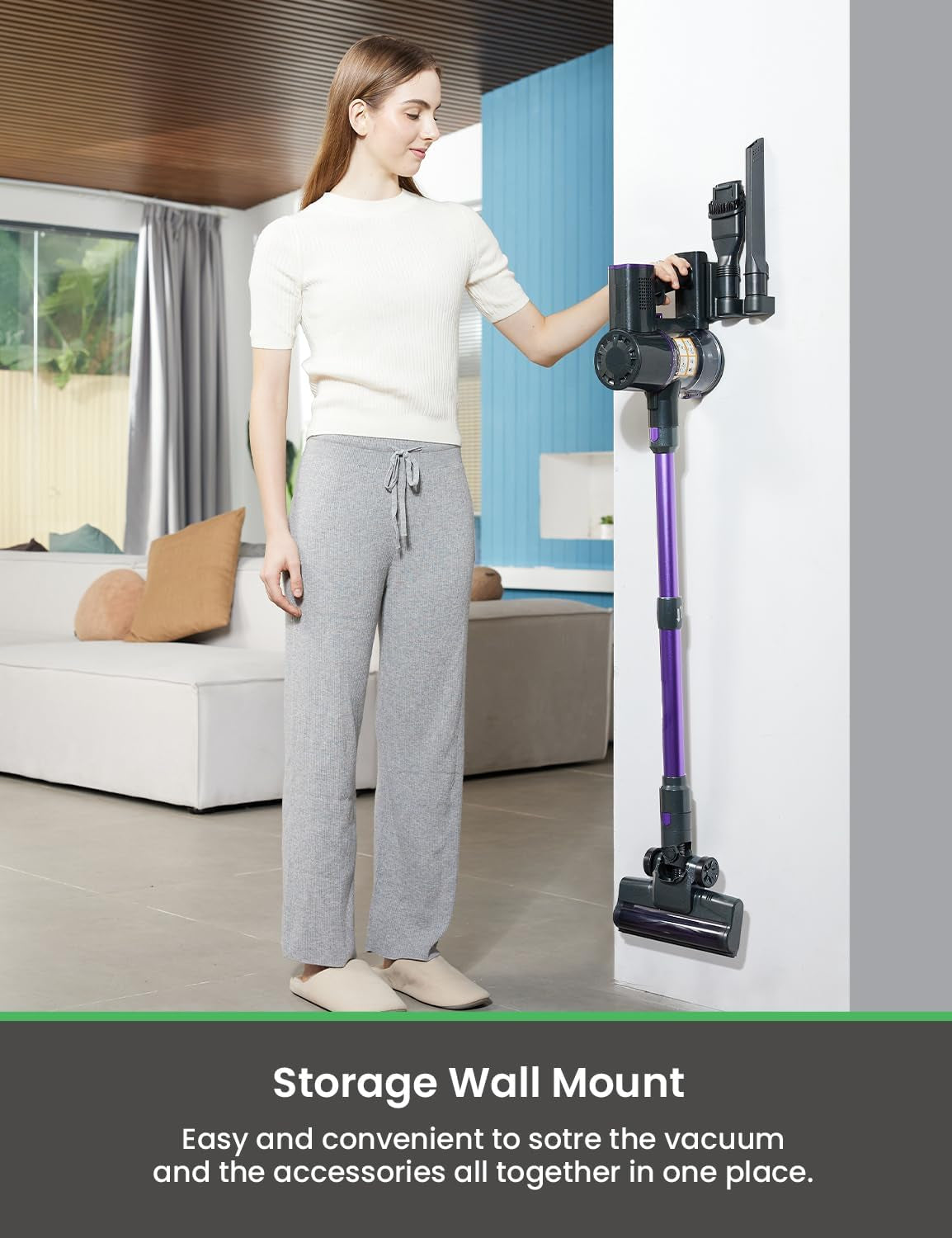 V8Pro Cordless Vacuum Cleaner with Upgraded Floor Brush, up to 40Mins Runtime, 30Kpa Stick Vacuum with Touch Screen, Self-Standing Lightweight Handheld Vacuum for Hard Floor Carpet Pet Hair