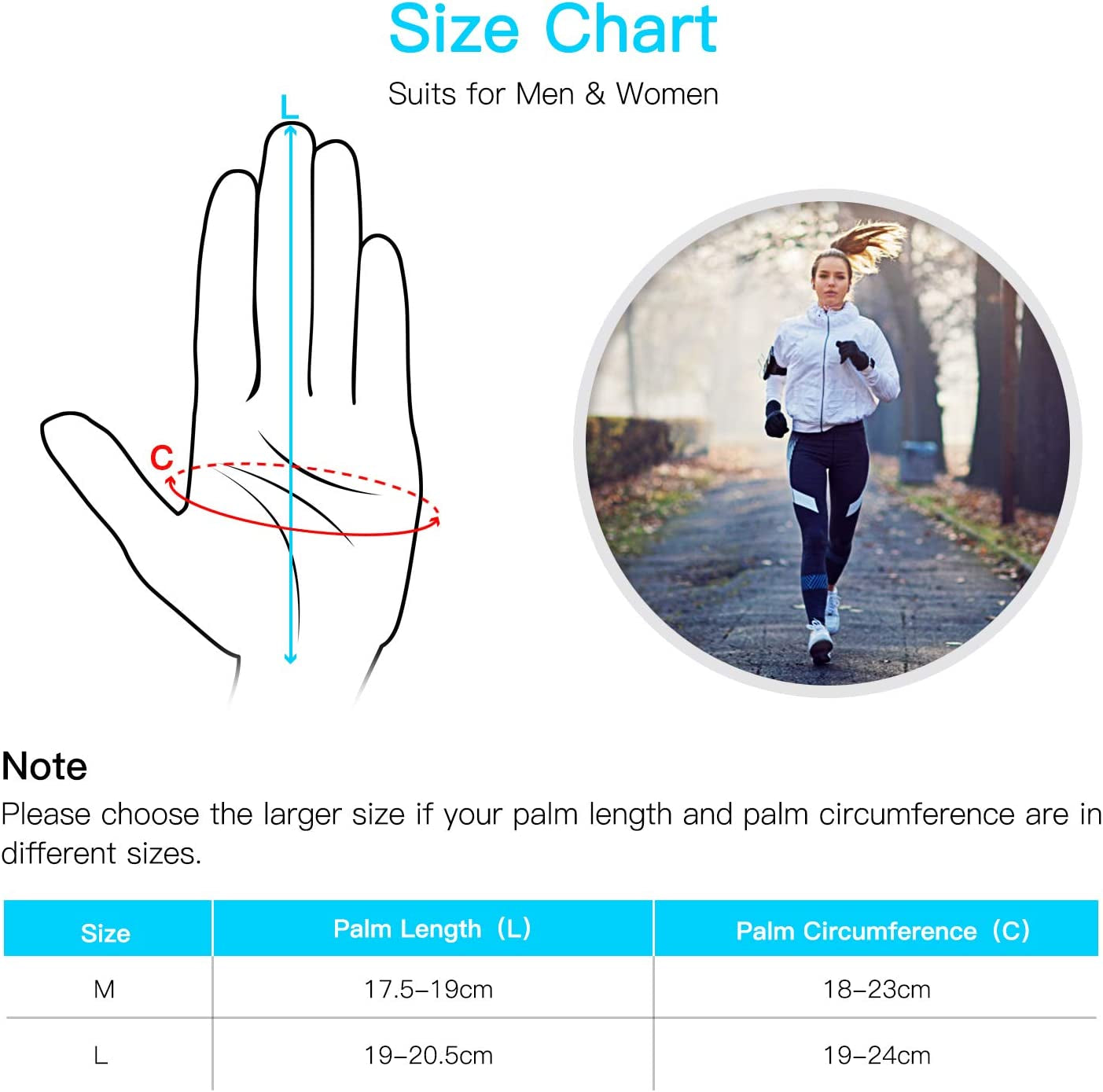 Running Gloves, Touch Screen Anti-Slip Lightweight Gloves Liners for Cycling Biking Sporting Driving for Men Women
