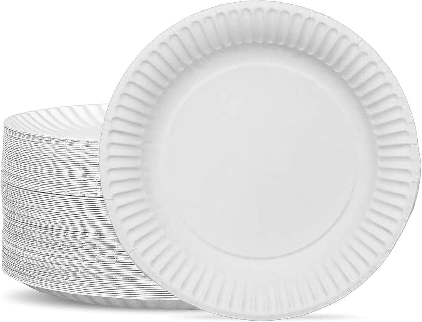 100 Paper Plates 23Cm - 9Inch Paper Plates, Disposable Plates, Party Plates