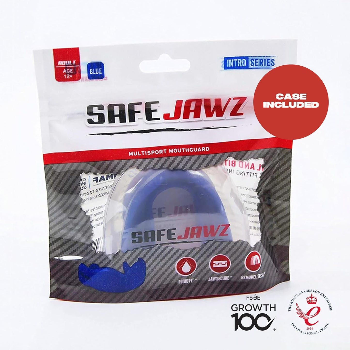 Mouthguard Slim Fit, Adult and Junior Gum Shield with Case for Boxing, MMA, Rugby, Martial Arts, Judo, Karate, Hockey and All Contact Sports