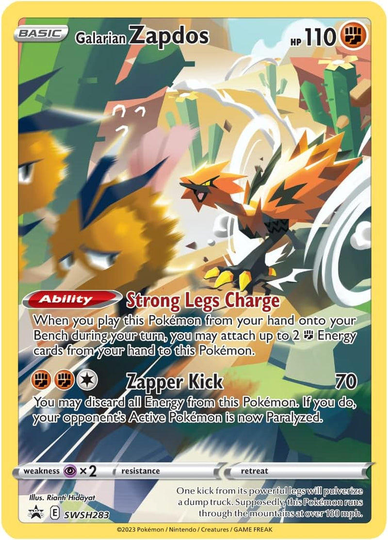 TCG: Crown Zenith Tin – Galarian Zapdos (1 Foil Card & 4 Booster Packs)