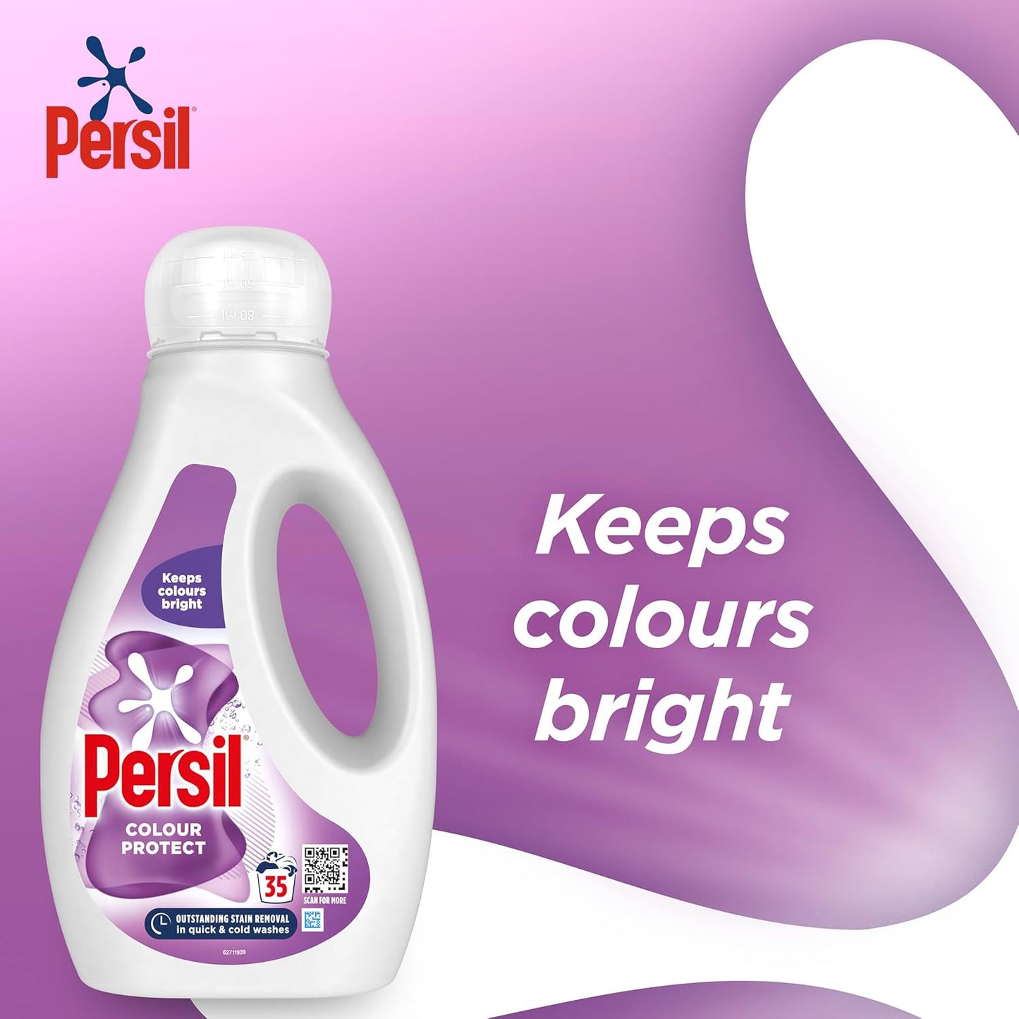 Colour Laundry Washing Liquid Detergent Keeps Colours Bright Outstanding Stain Removal in Quick & Cold Washes 35 Washes (945 Ml)