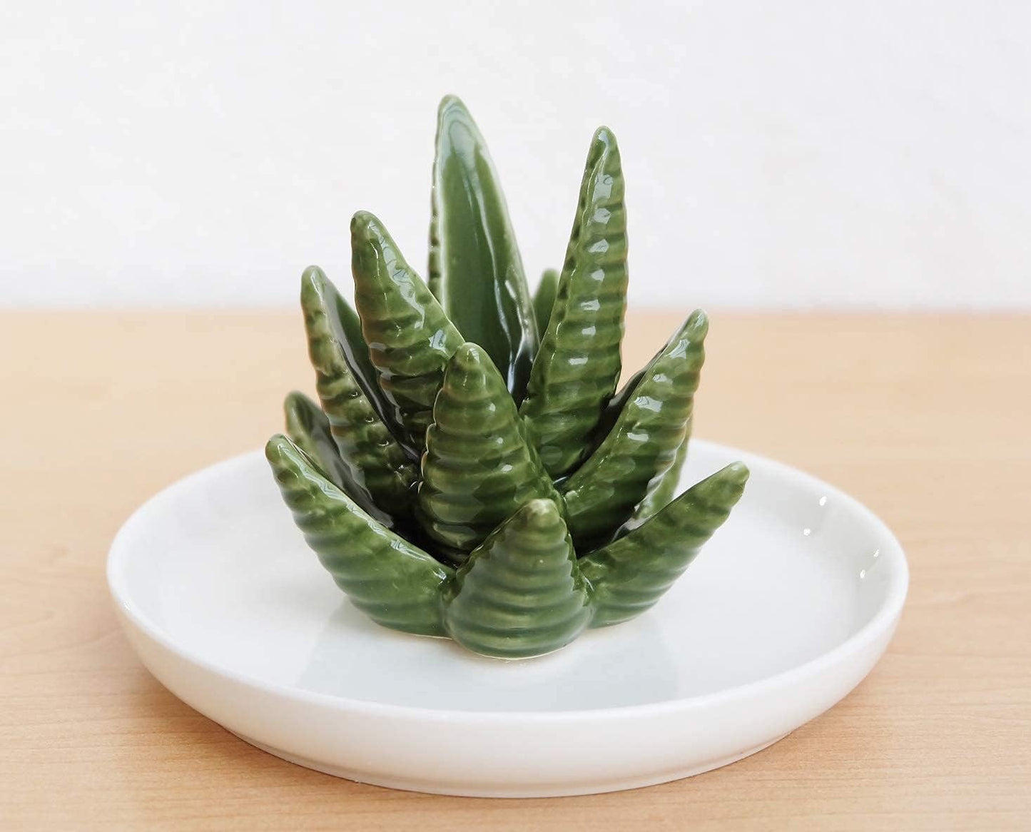 Cactus Ring Holder Aloe Jewellery Stand Trinket Tray Gifts for Women, Birthday Valentine Gifts for Her, Christmas Housewarming Gifts for Friend Aunt Sister