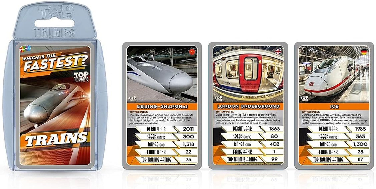 Trains Classics Card Game, Learn about the London Underground, German Ice Trains and Beijing Shanghai in This Educational Packed Game, Gift and Toy for Boys and Girls Aged 4 Plus