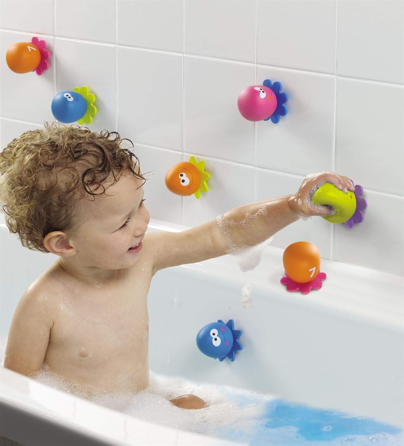 TOMY Octopals Number Sorting Baby Bath Toy Educational Water Toys for Toddlers Suitable for 1, 2 and 3 Years Old Boys and Girls