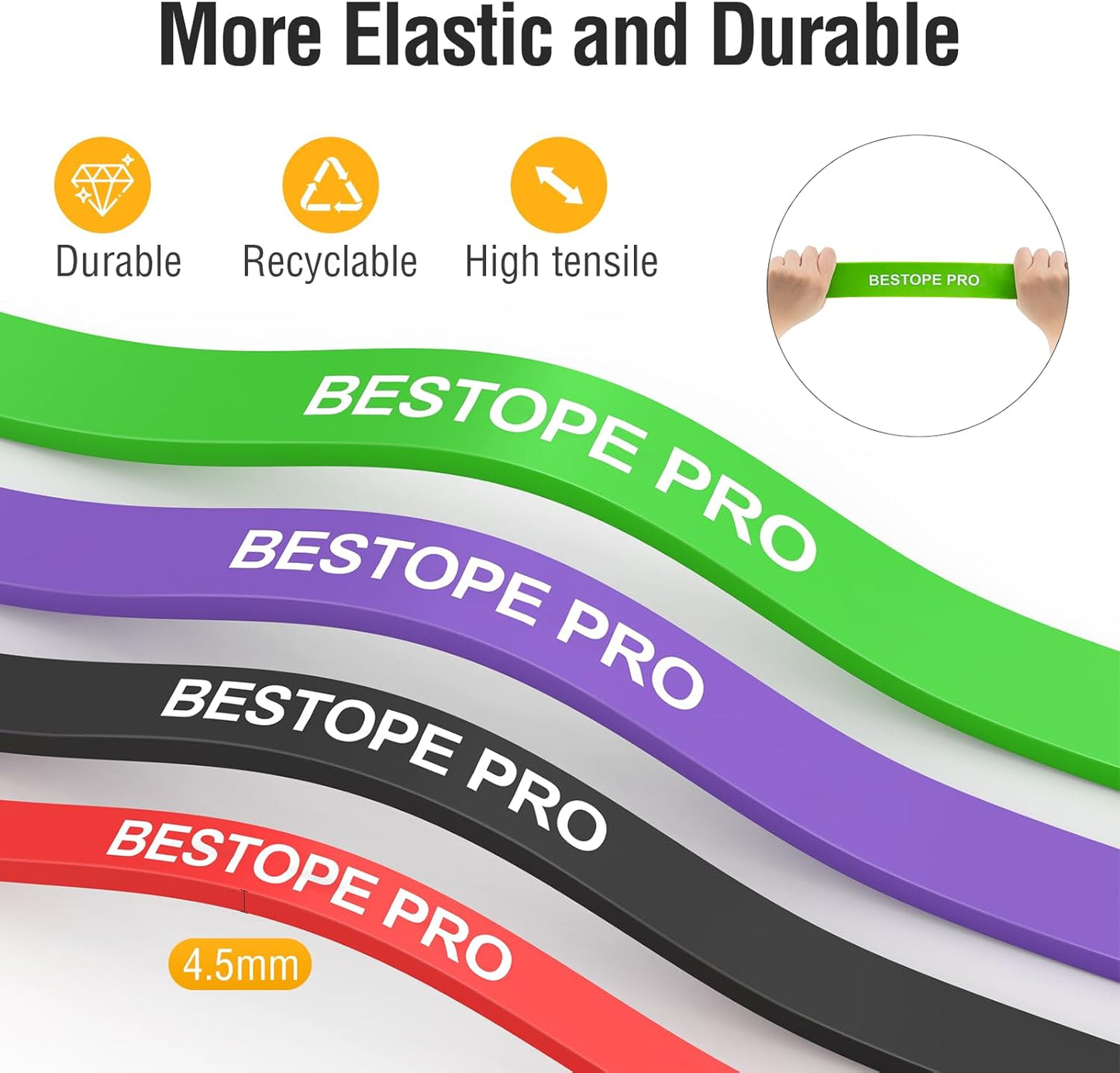 Resistance Band Pull up Assist Band - Resistance Workout Exercise Band, Stretch Training Red Fitness Band for Unisex, Ideal for Home, Pilates, Yoga, Powerlifting, Crossfit, Muscle Toning