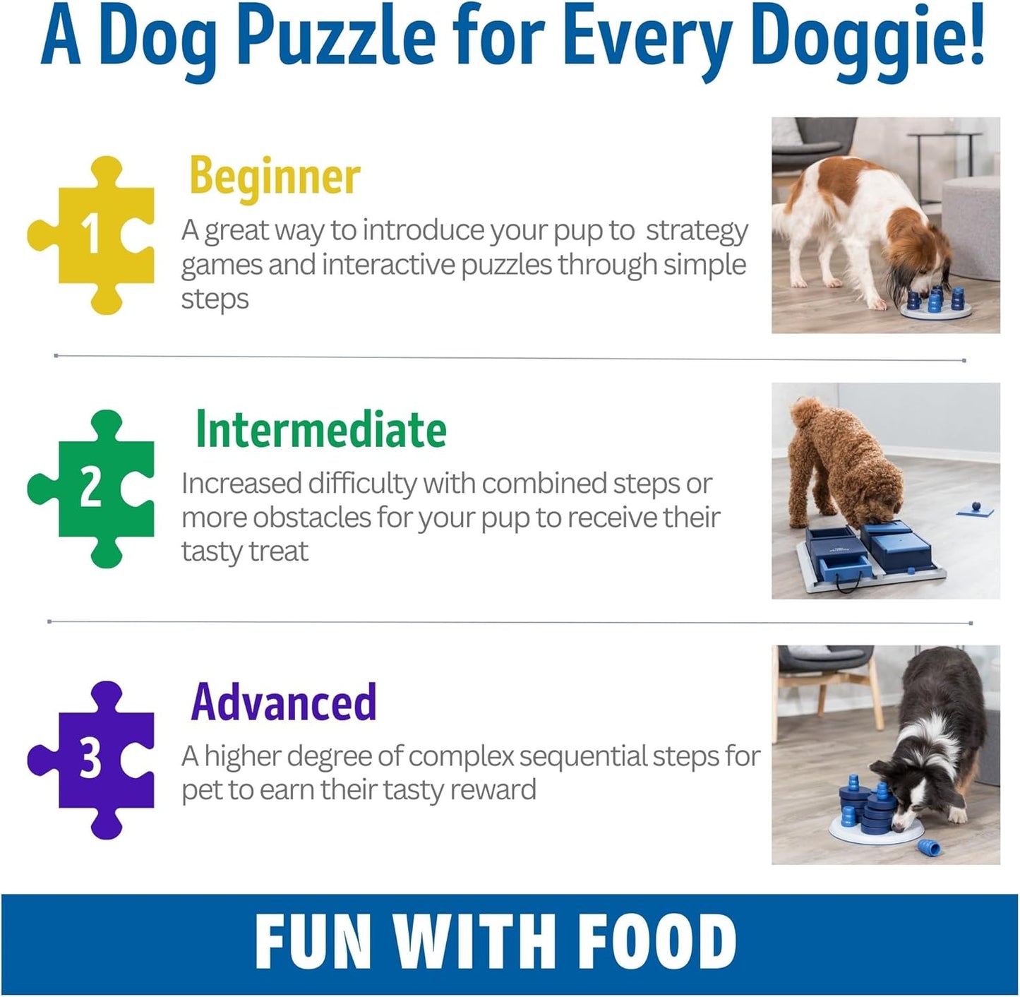 Intelligence Toy Dog Activity "Dog Activity Strategy Game Flip Board, Ø 23 Cm” - 32026