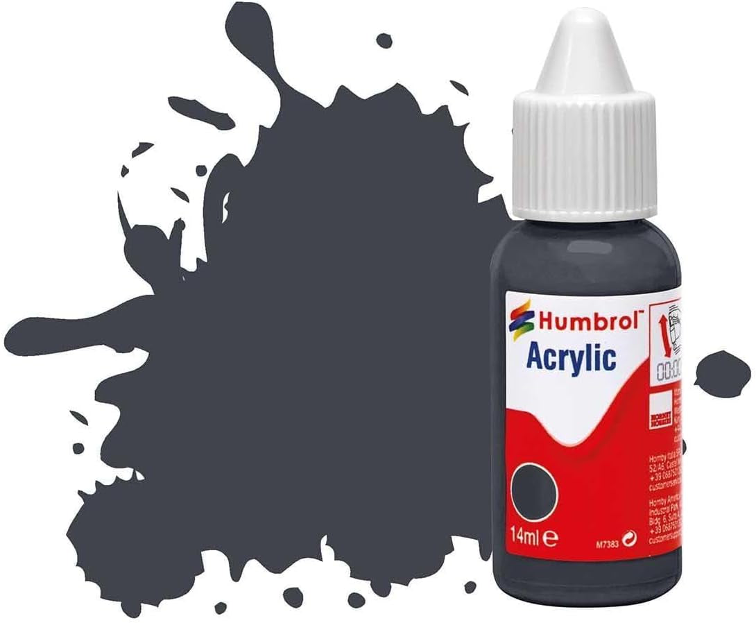 Model Paint - DB0032 No 32 Dark Grey - Matt (14Ml), Acrylic Paints for Models, Plastic, Metal, Wood, Glass, Ceramics and More, Acrylic Touch up Paint - Hobby Paint Bottle for Craft Kits