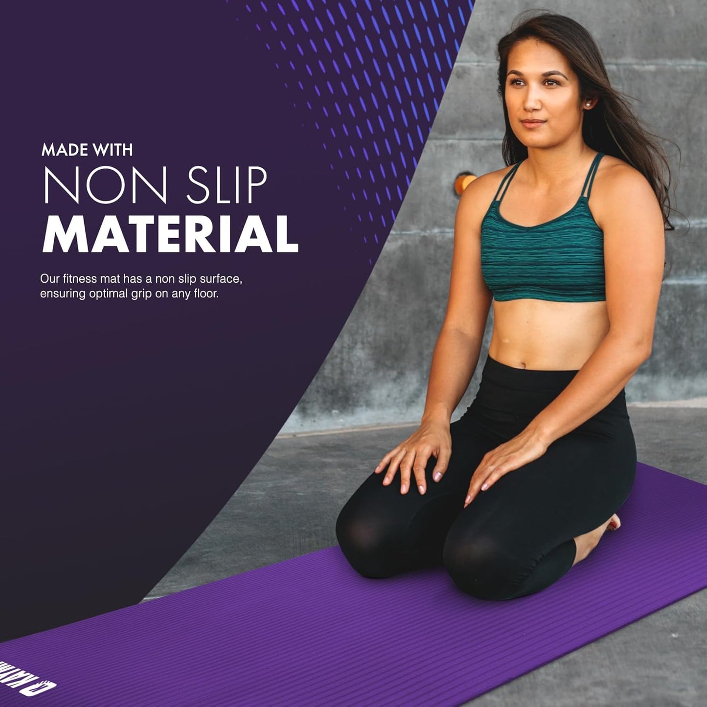 Yoga Mat – Multi-Purpose Extra Thick Foam Exercise Mats – Ideal Floor Mat for Pilates, Stretching, Resistance Workout & Therapy – Home & Gym Equipment Accessory for Men Women Kids –183 X 60Cm