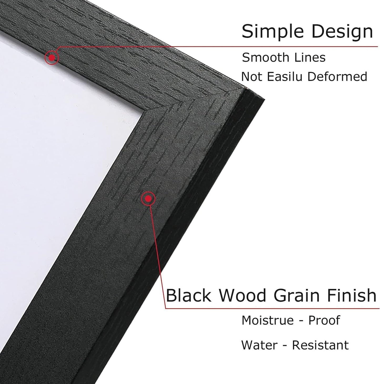 Picture Frame A4, Versatile A4 Black Picture Frame 21 X 29.7Cm, Display, Landscape or Portrait Orientation, Wall-Mount & Desk Stand