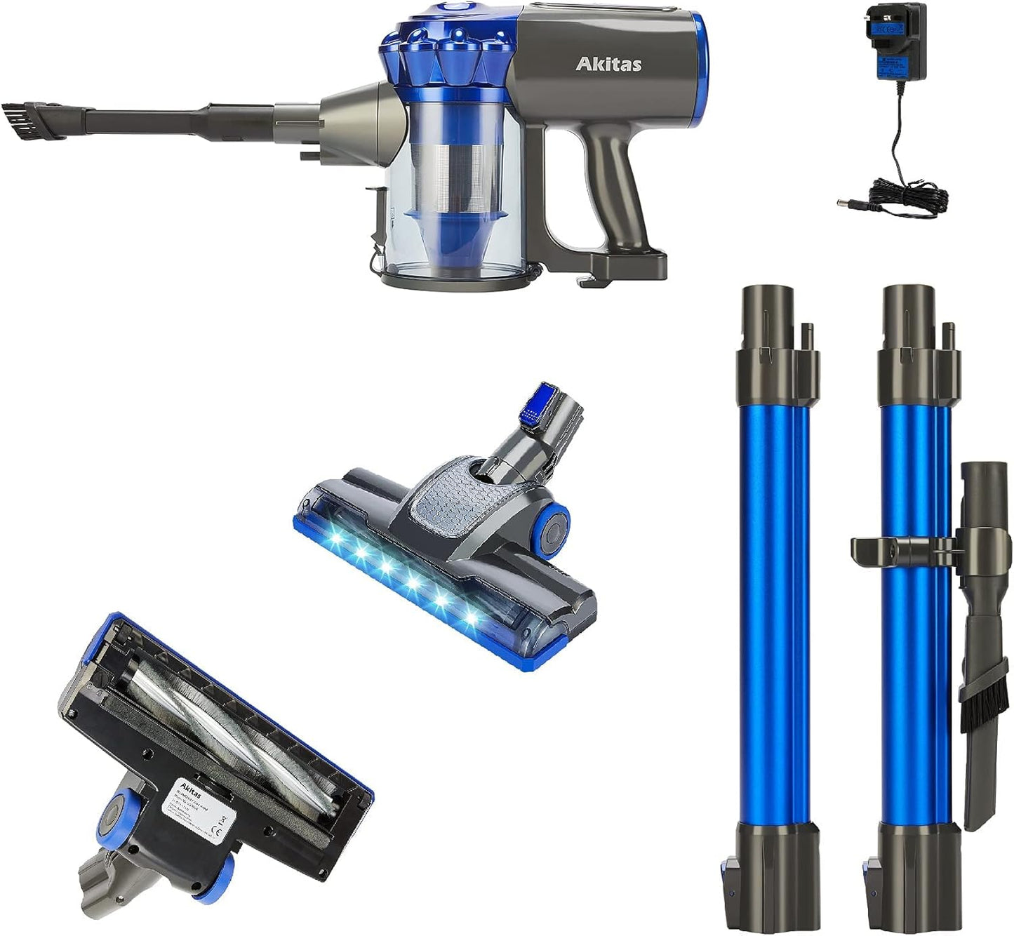 Cordless Vacuum Cleaner Upright Handheld Stick Lightweight Rechargeable Lithium Battery Good for Carpet, Pet Hair (AKV8)