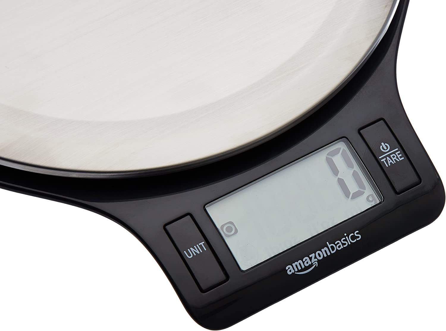 Digital Kitchen Scales with LCD Display (With Batteries), Black and Stainless Steel, BPA Free, Weighs up to 11 Pounds