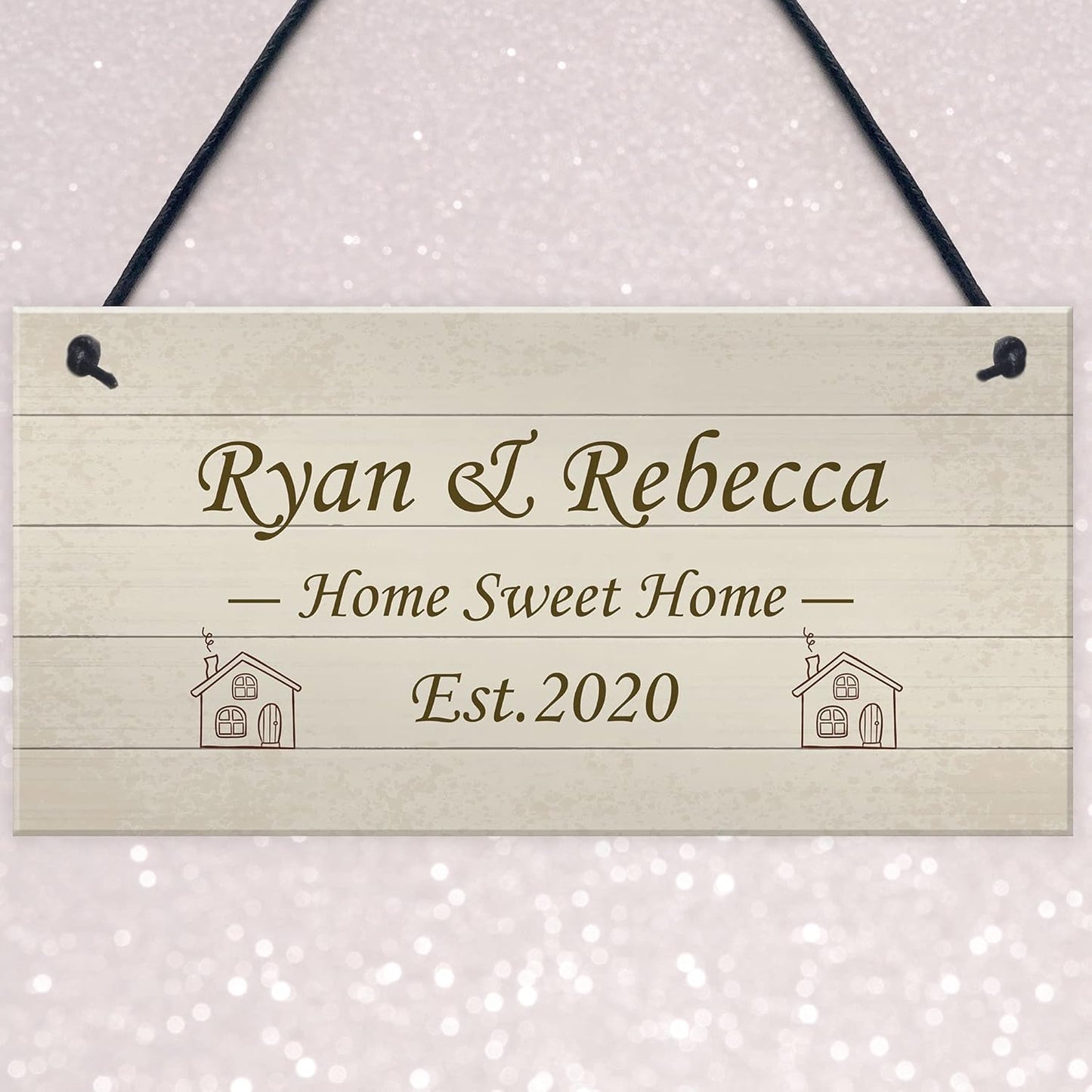 Home Sweet Home Sign PERSONALISED Welcome New Home Gift for Friend