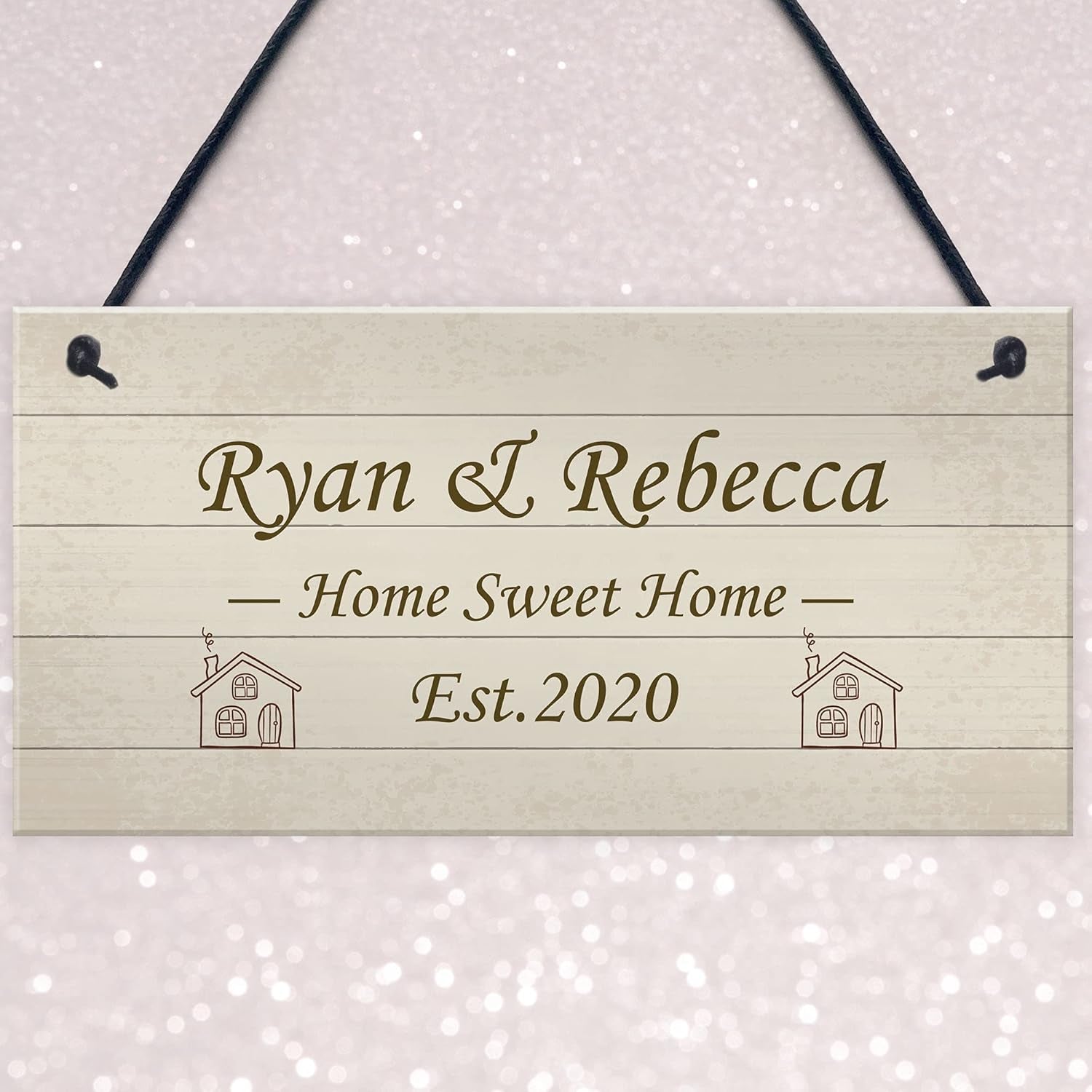 Home Sweet Home Sign PERSONALISED Welcome New Home Gift for Friend