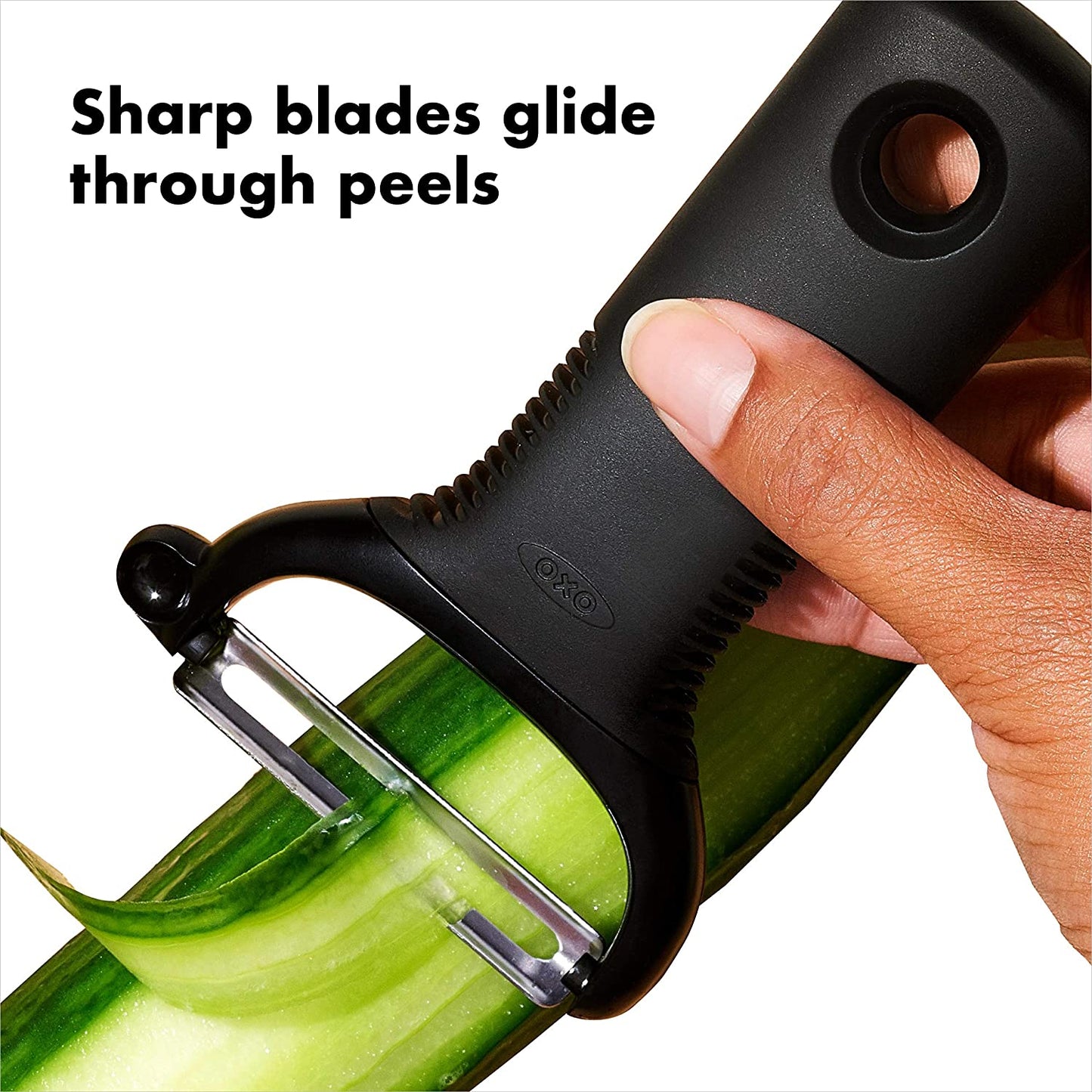 Good Grips Y Peeler, Stainless Steel, Black