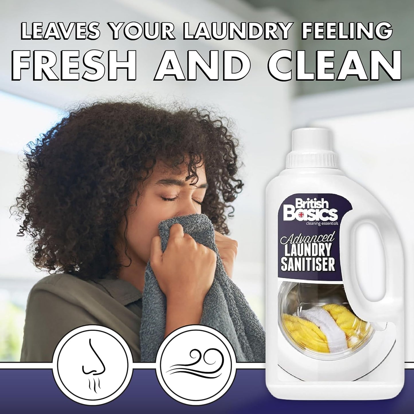 - Anti-Bacterial Laundry Sanitiser Cleanser Liquid Additive 1 Litre,Clear