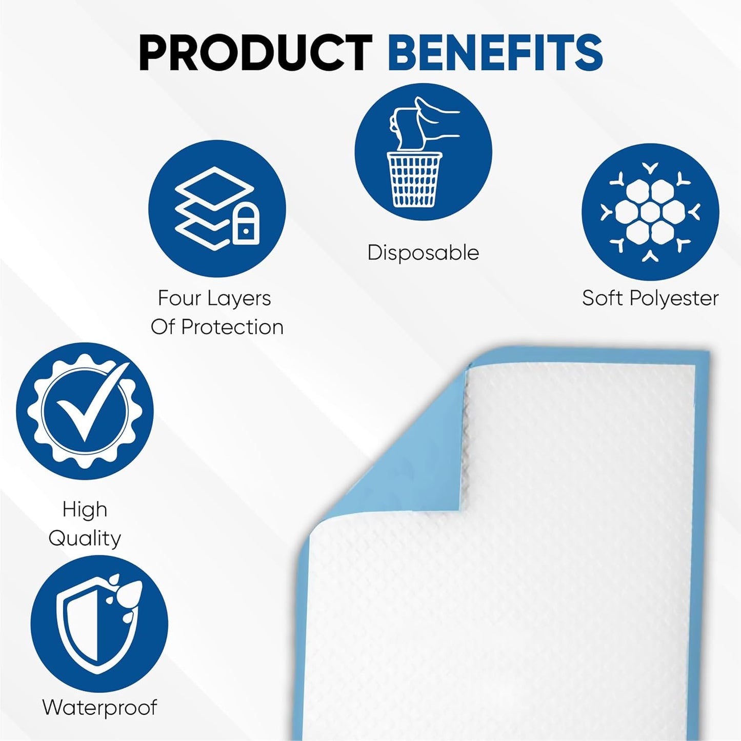 20 X Premium Incontinence Bed Pads 60X90 Cm | Incontinence Bed Sheets | Provides Soft Feel | Disposable Bed Mats for Incontinence | Bed Protectors Kids | Maternity Bed Mats (1 Pack of 20)