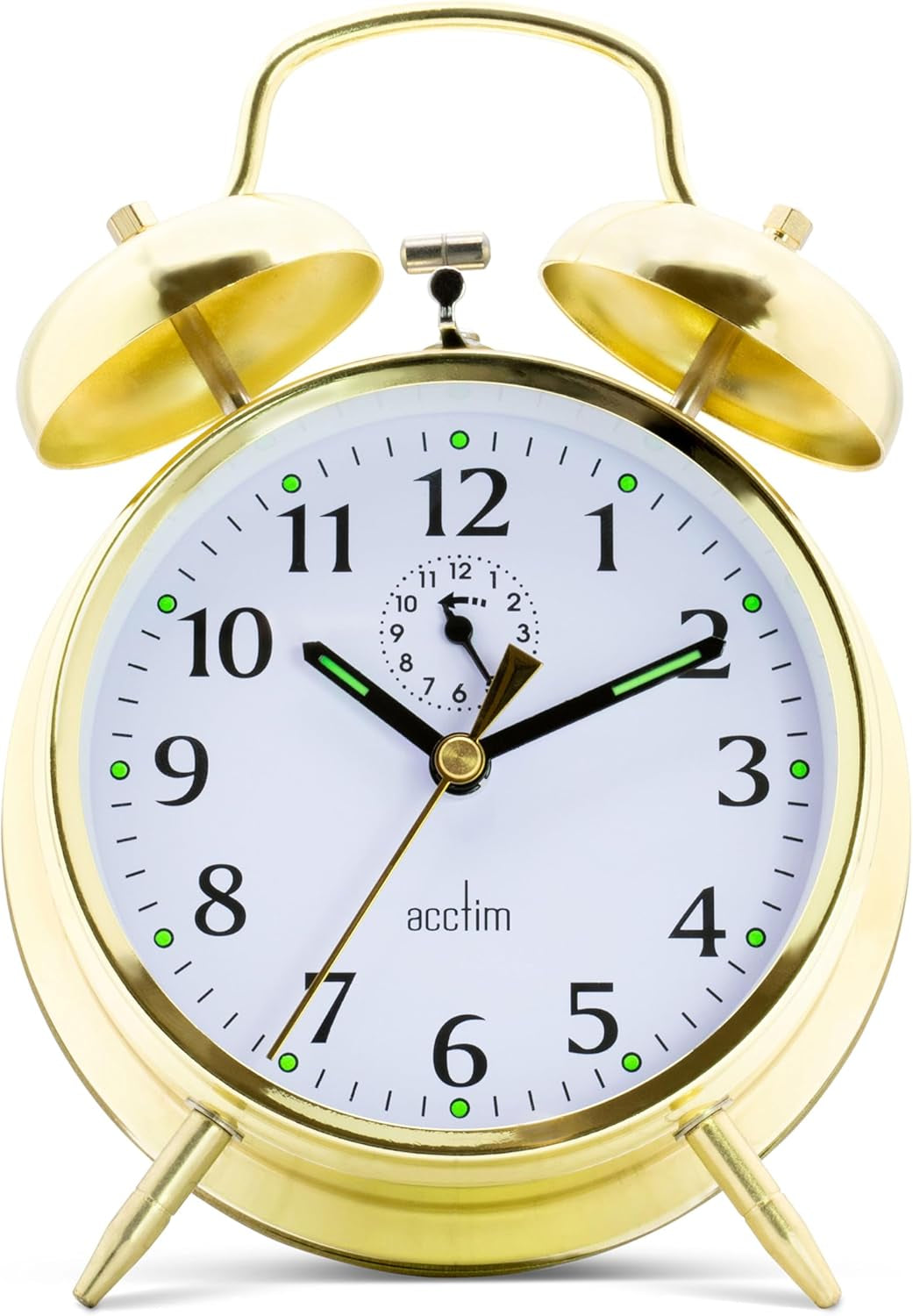 CK0030 Large-Bell Alarm Clock - Brass, 16.5 X 12 X 5.5 Cm