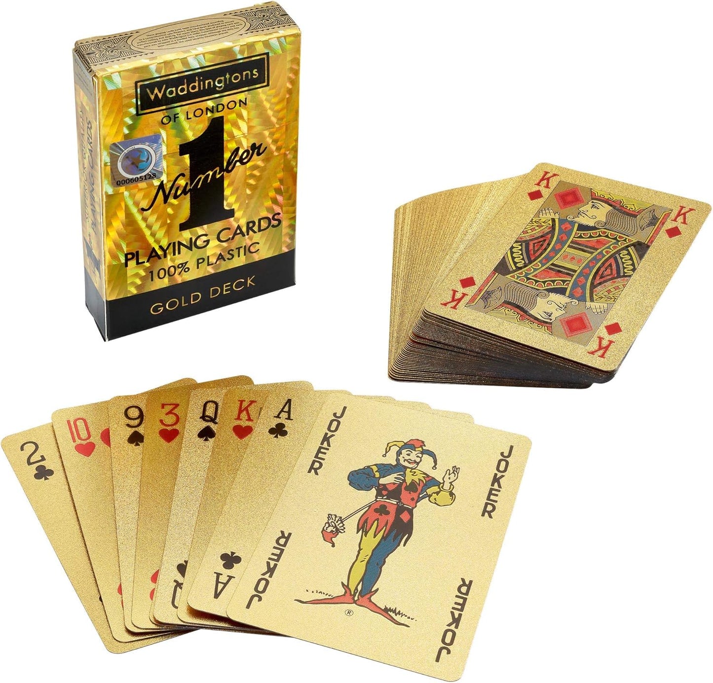 Gold Playing Cards Game, Sleek Gold Foil Design Deck of Cards, Ideal for Snap, Poker and a Ideal Travel Companion, Gift and Toy for Ages 6 Plus
