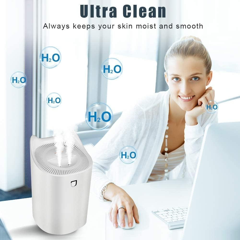 Humidifier, 3L Humidifier for Bedroom (Lasts up to 20 Hours), Air Humidifiers for Home with Color Changing Night Light for Baby Plant Office, 3 Mist Modes, 2 Nozzles, Auto Shut Off